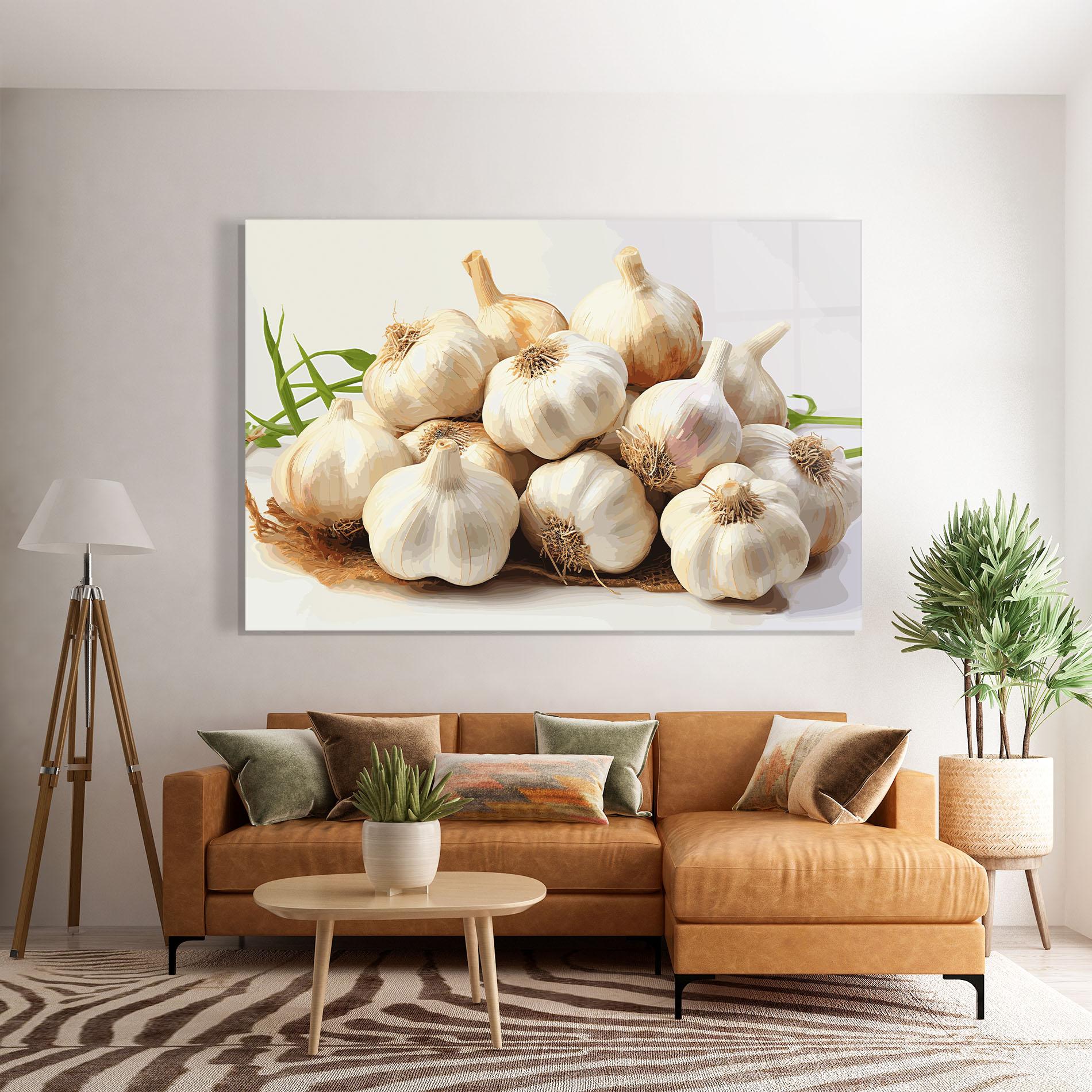 Üvegkép Garlic Art mockup 7