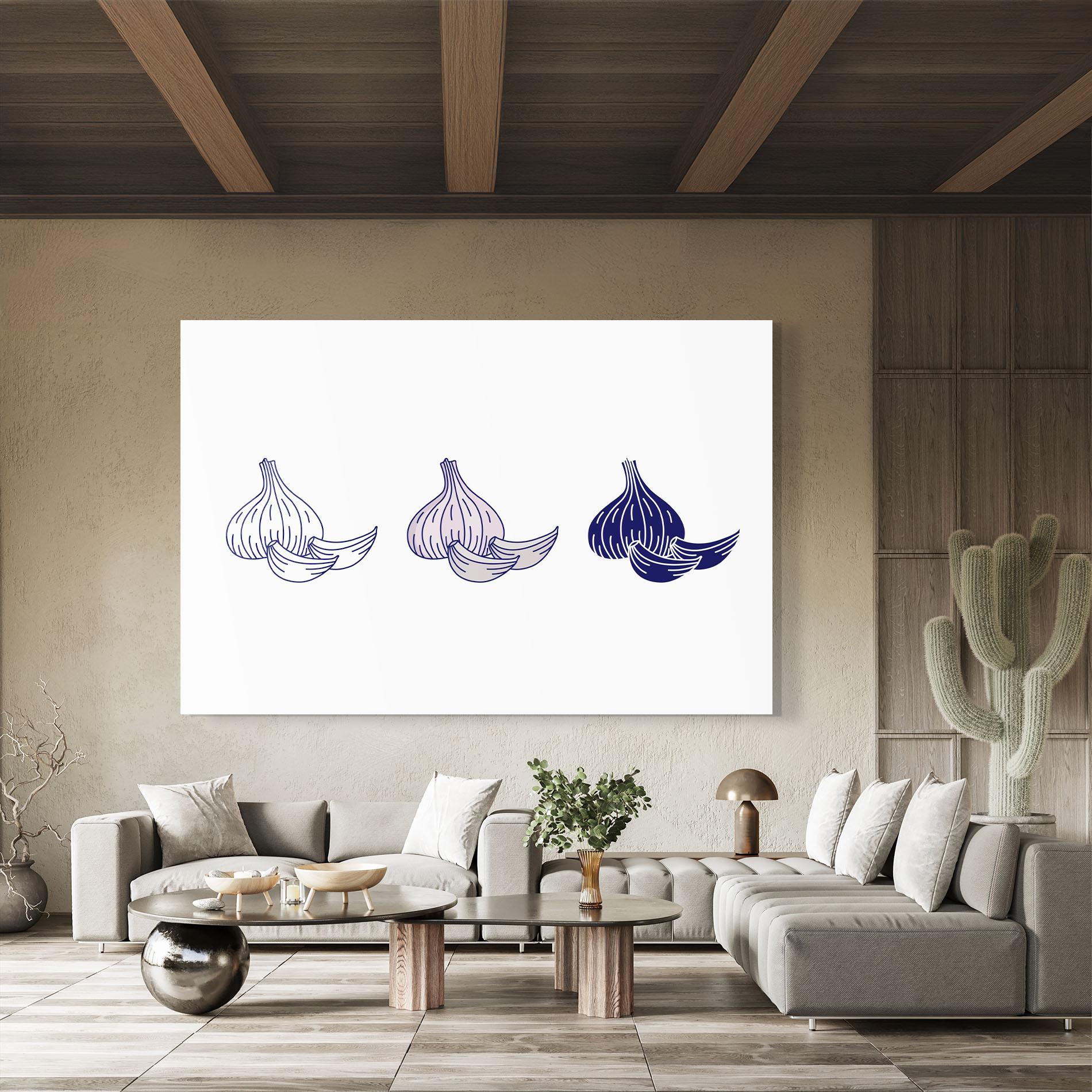 Üvegkép Blue Garlic mockup 8