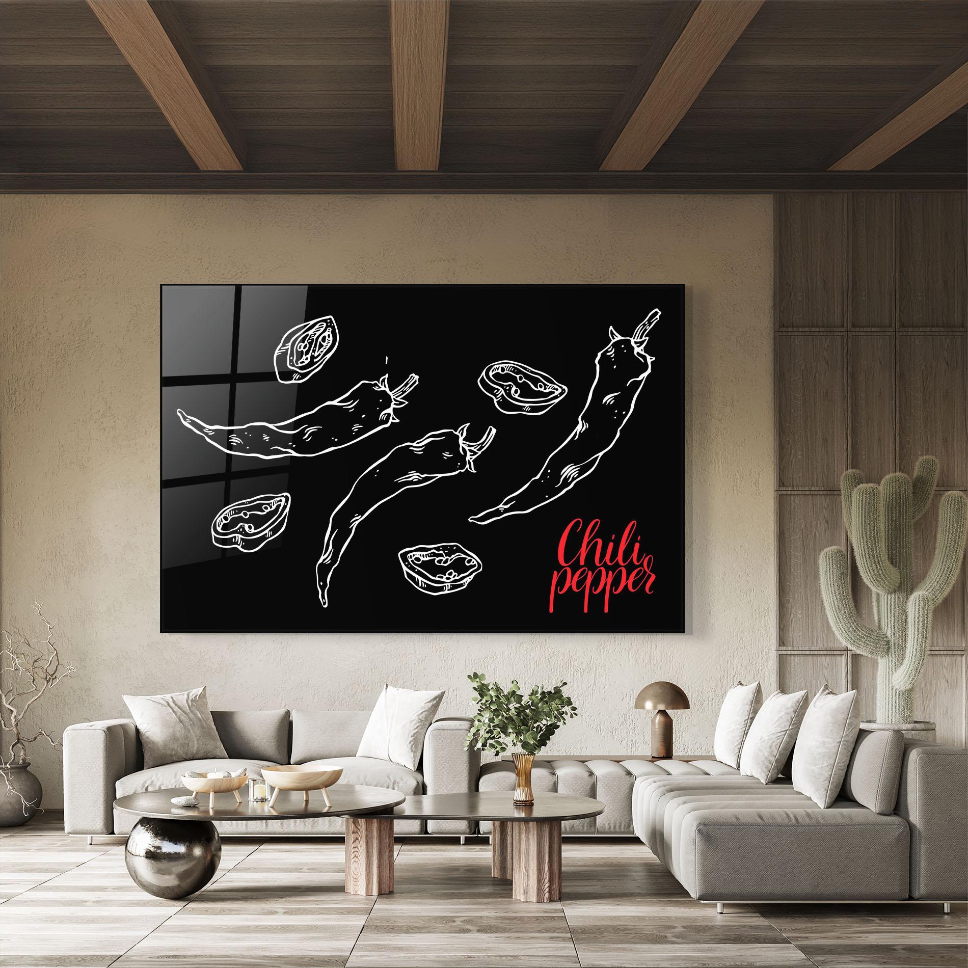 Üvegkép Chili Papper mockup 8