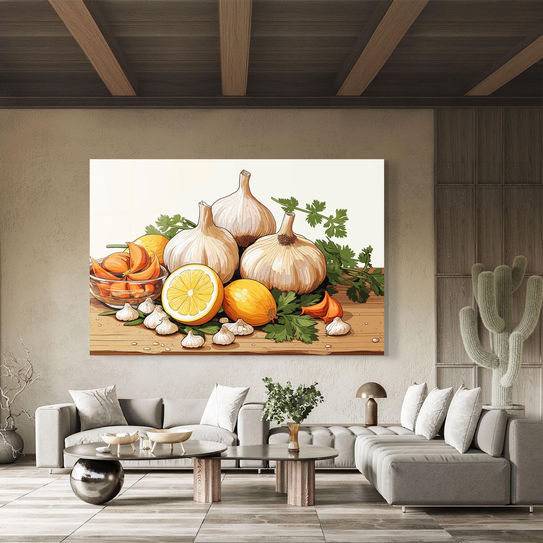 Üvegkép Garlic Seasoning mockup 8