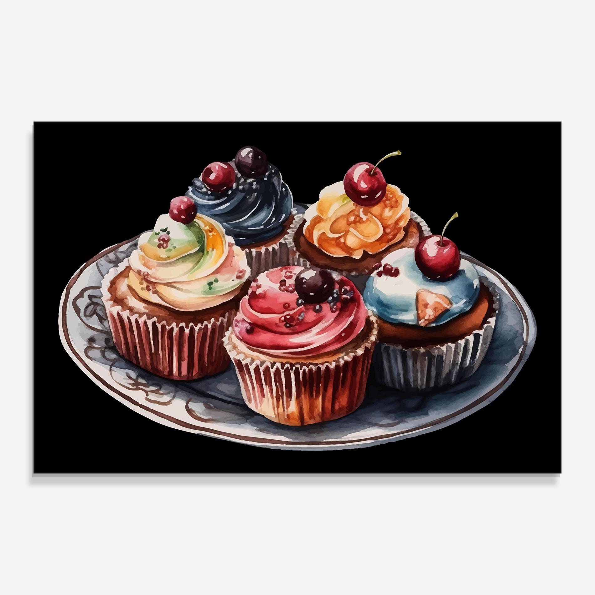 Üvegkép Colorful Muffins mockup 0