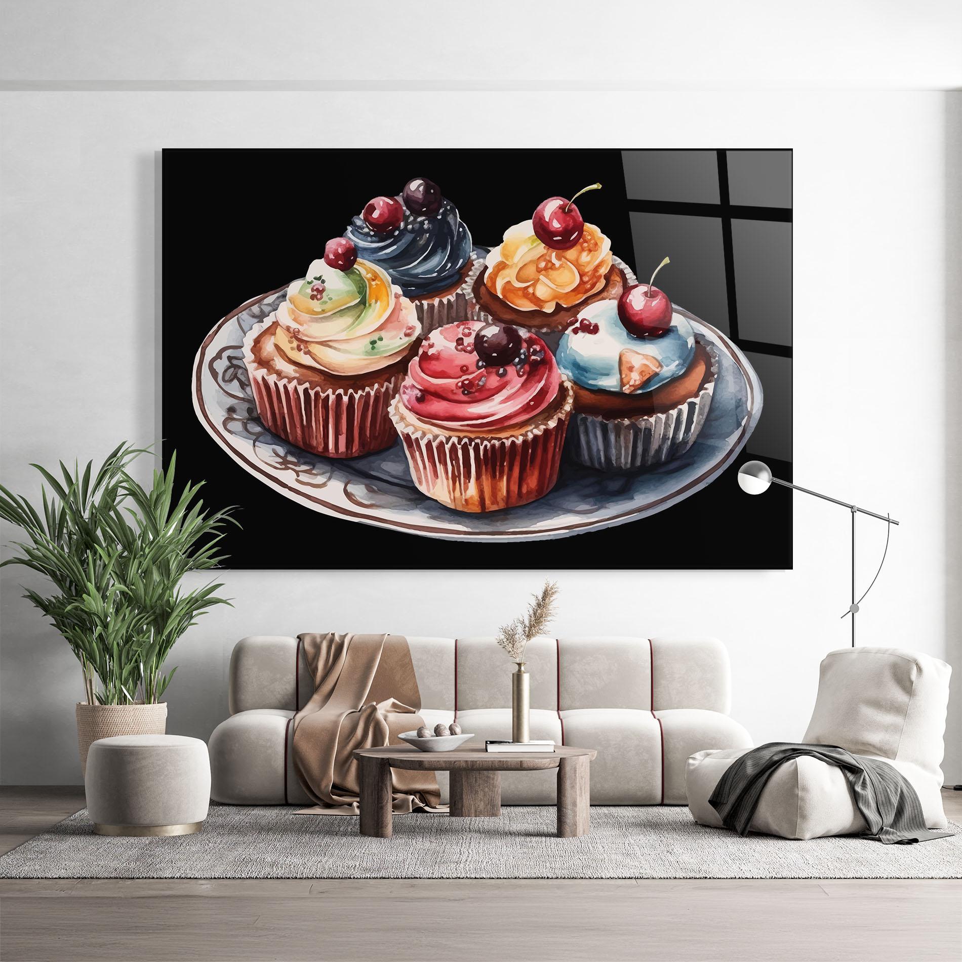Üvegkép Colorful Muffins mockup 9