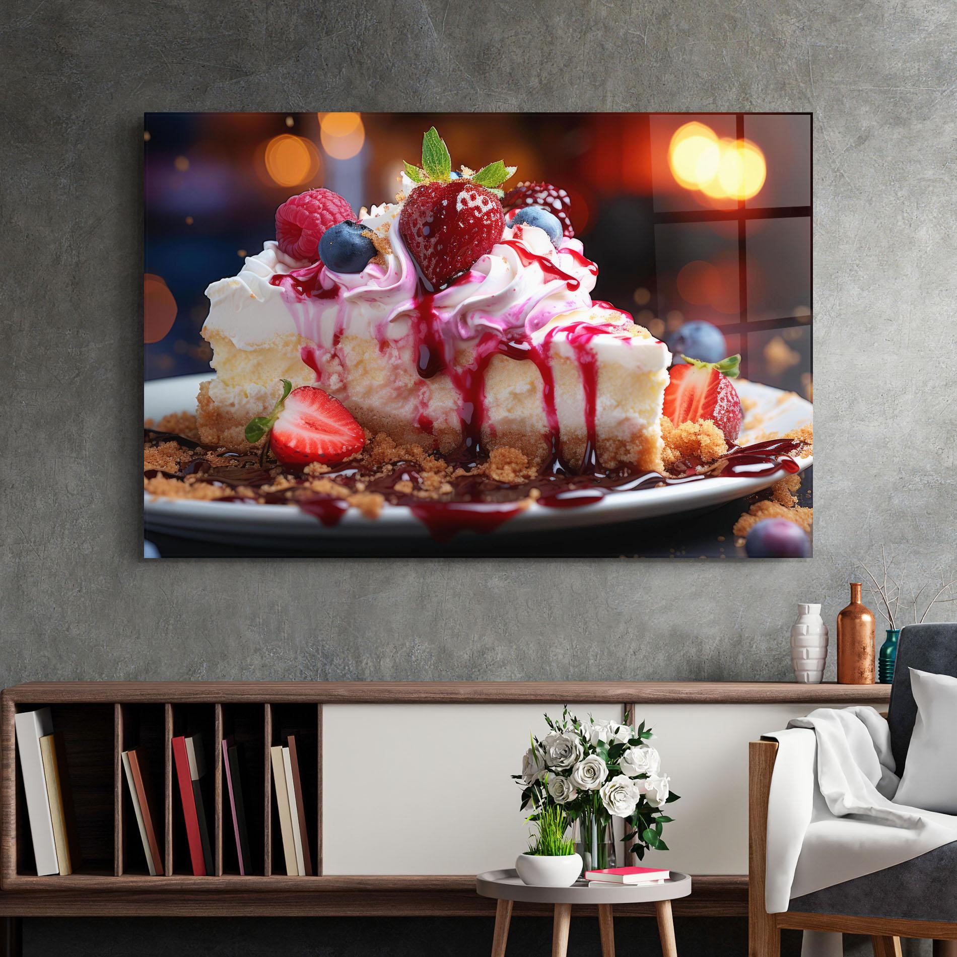 Üvegkép Cheesecake Berries mockup 2