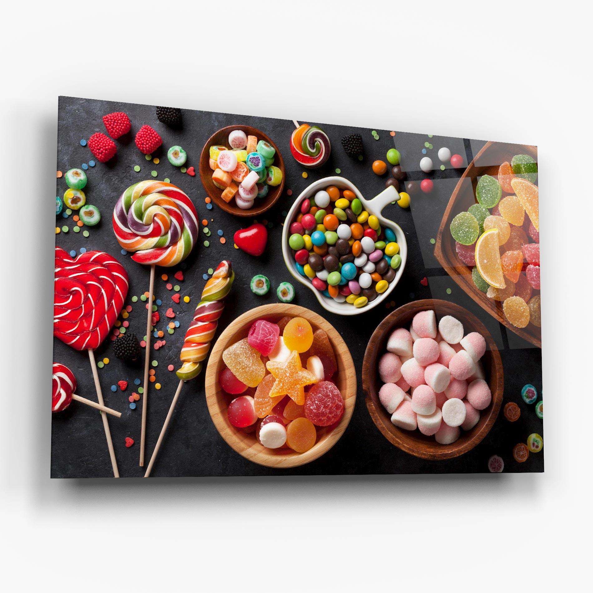 Üvegkép Colorful Candies mockup 6