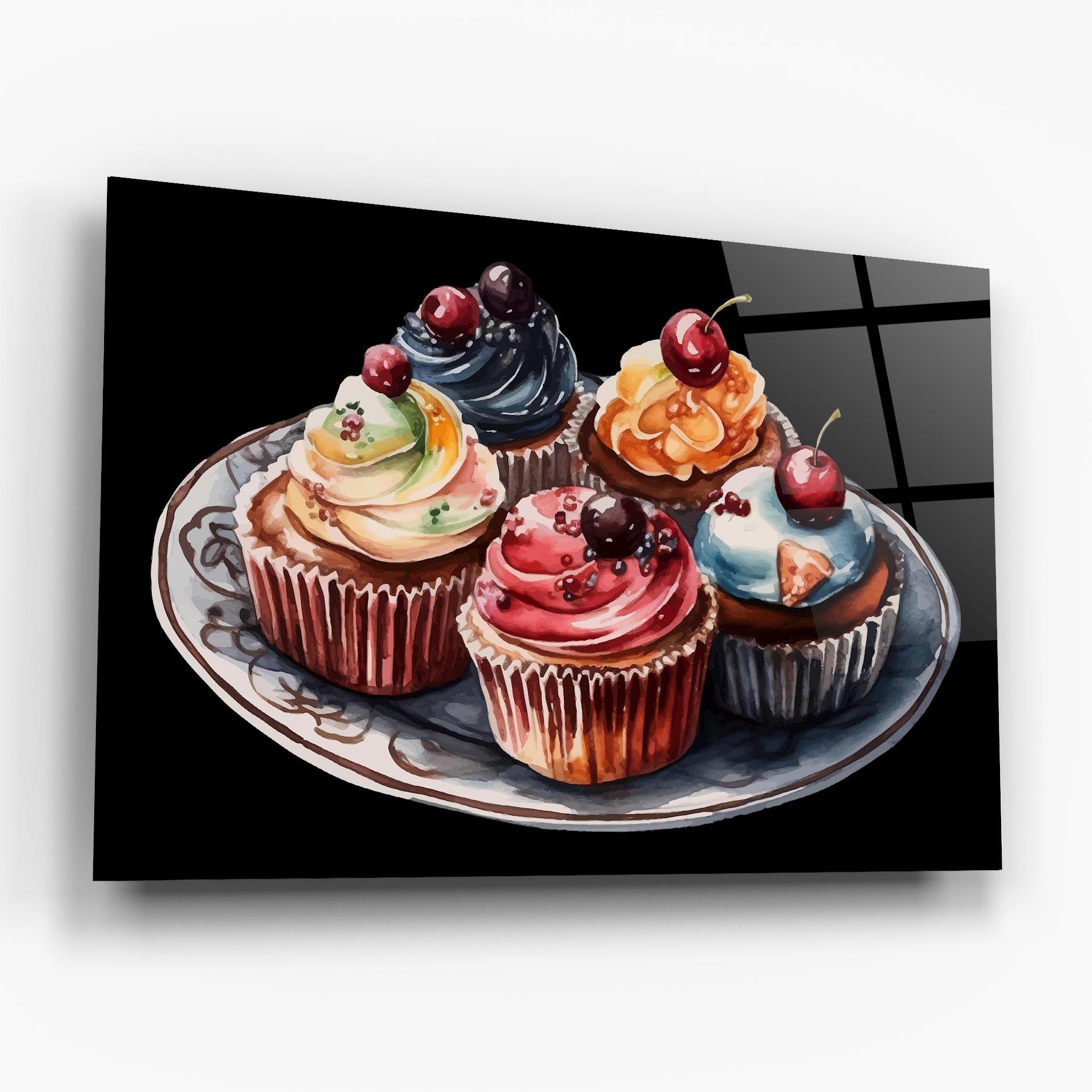 Üvegkép Colorful Muffins mockup 6