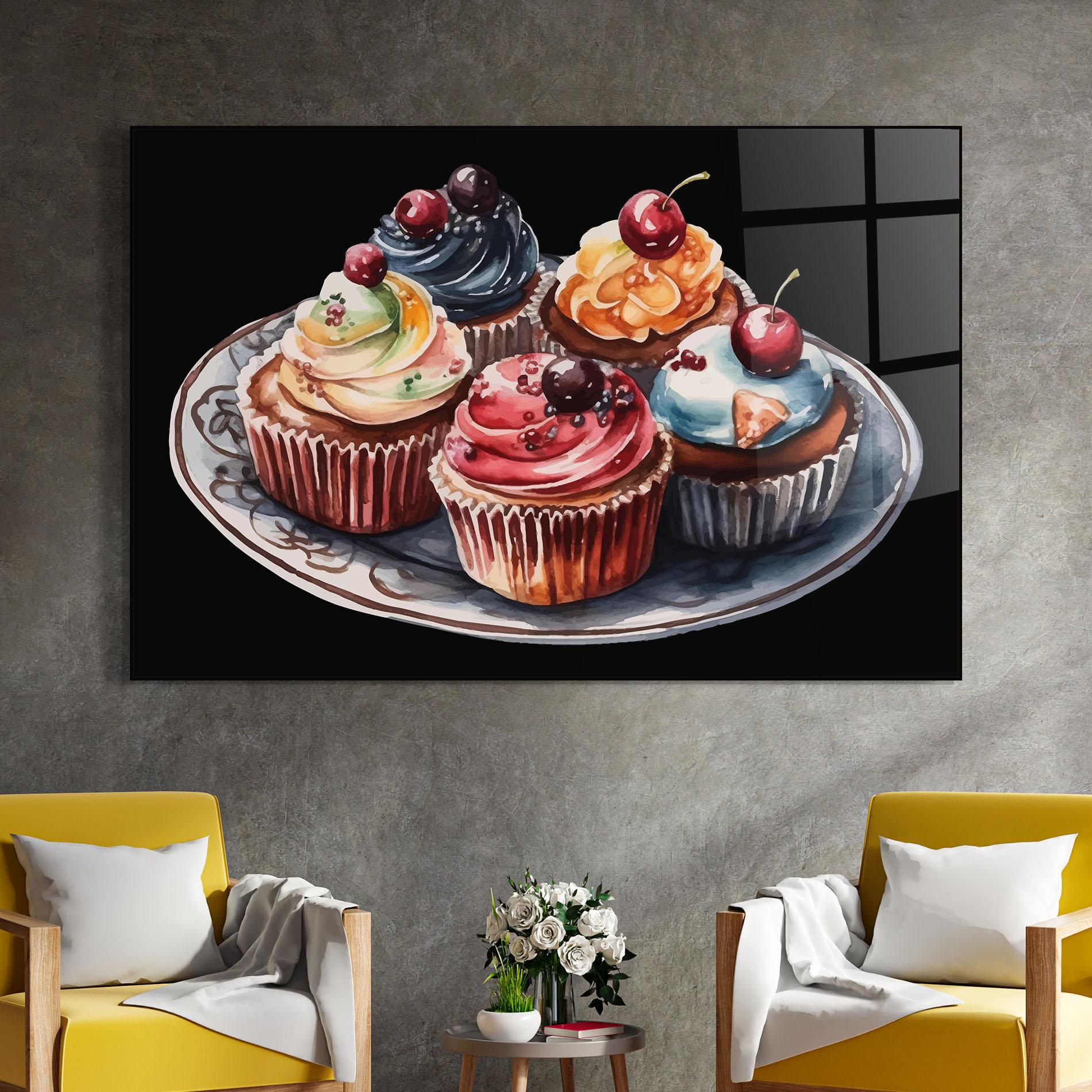 Üvegkép Colorful Muffins mockup 4