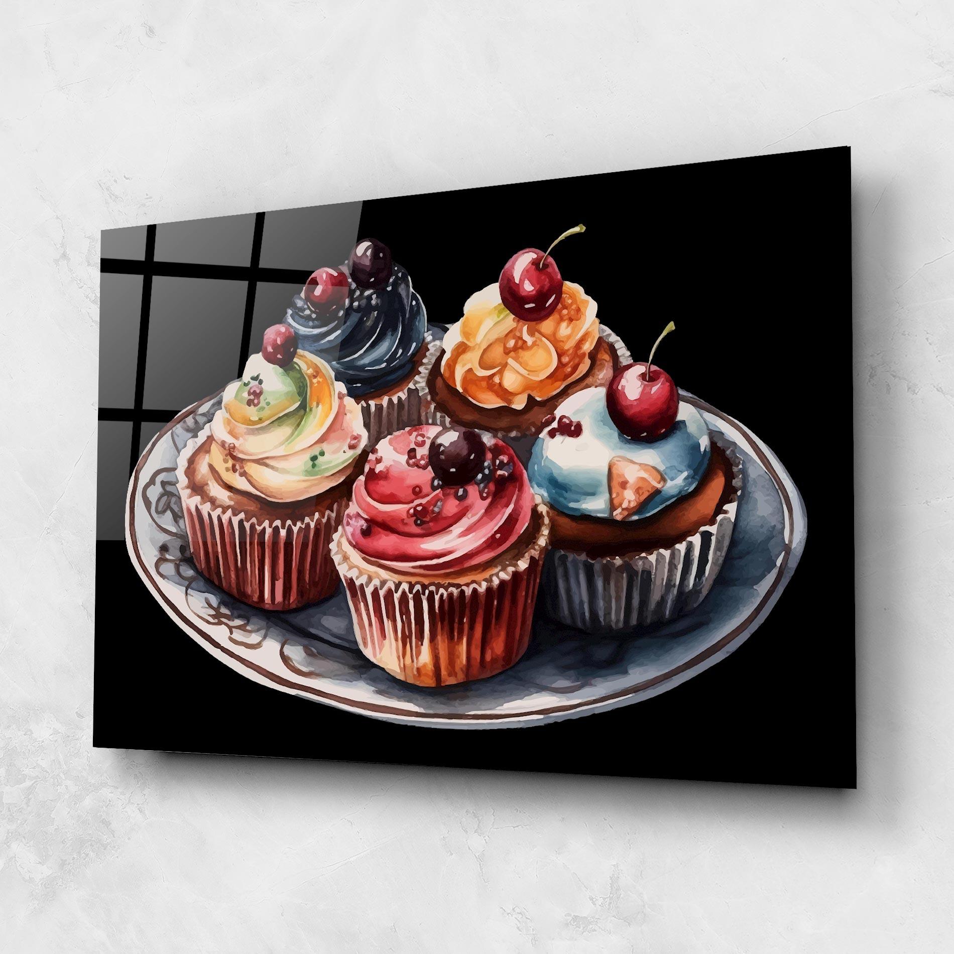 Üvegkép Colorful Muffins mockup 1