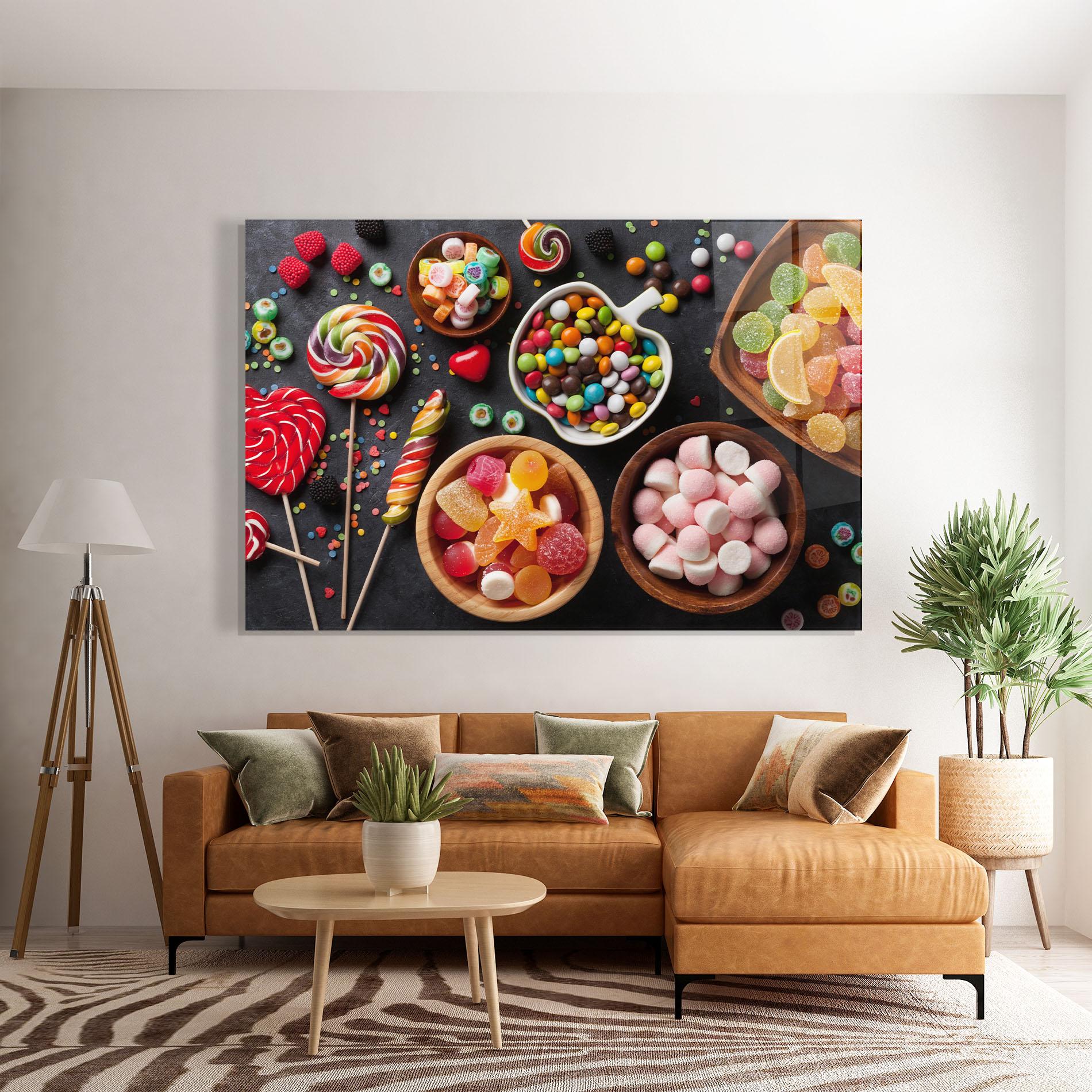 Üvegkép Colorful Candies mockup 7