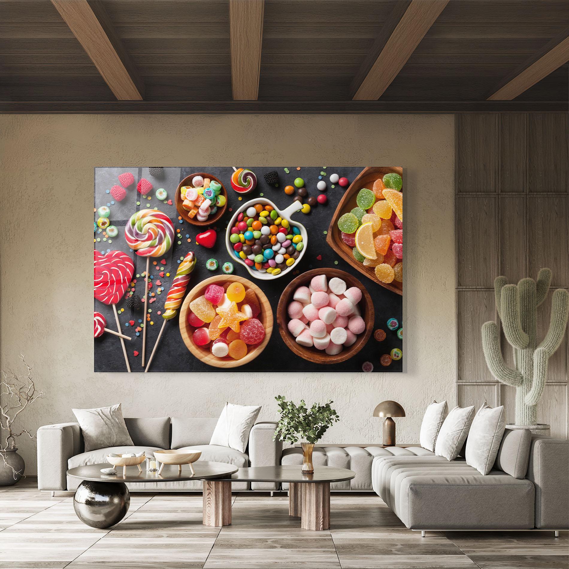 Üvegkép Colorful Candies mockup 8