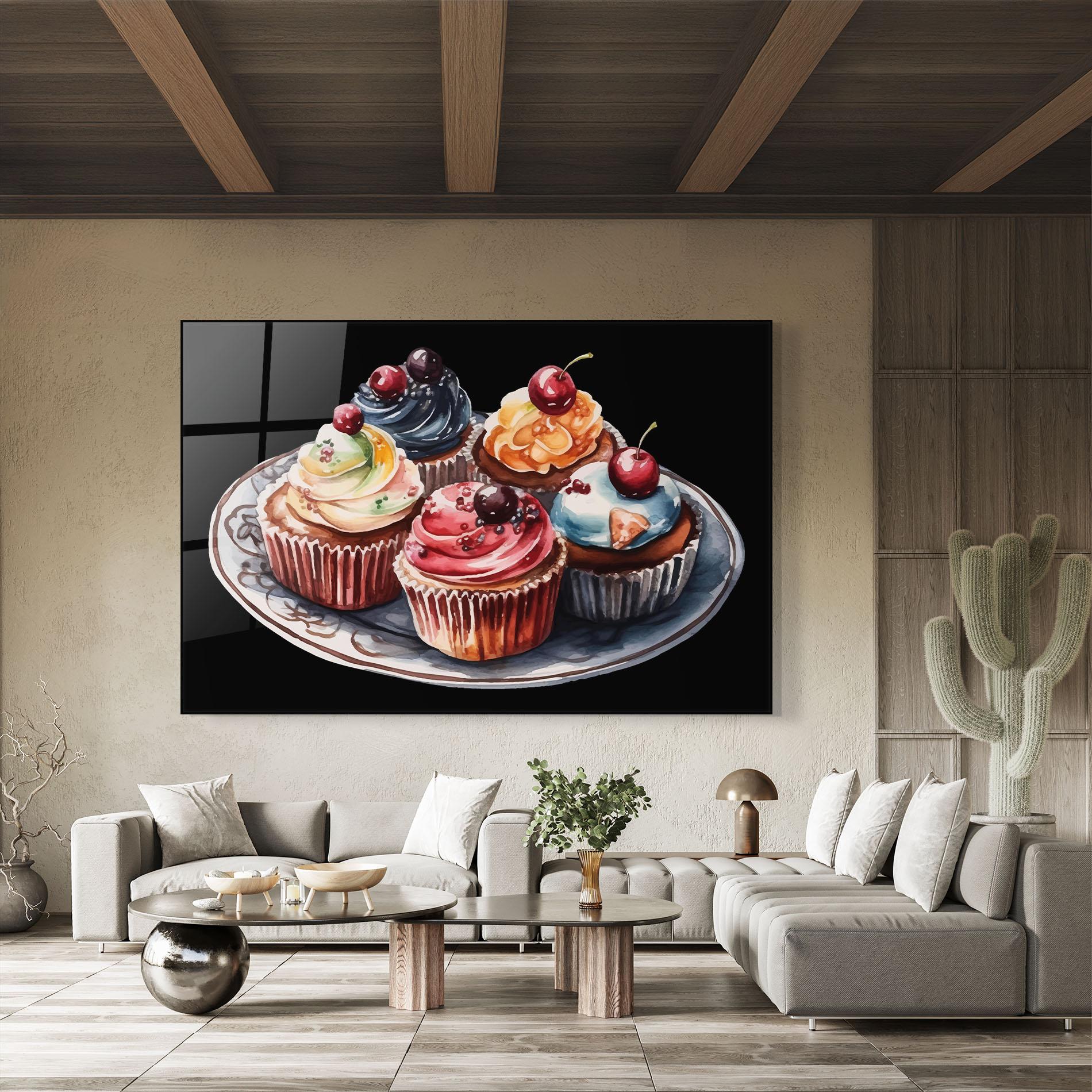 Üvegkép Colorful Muffins mockup 8