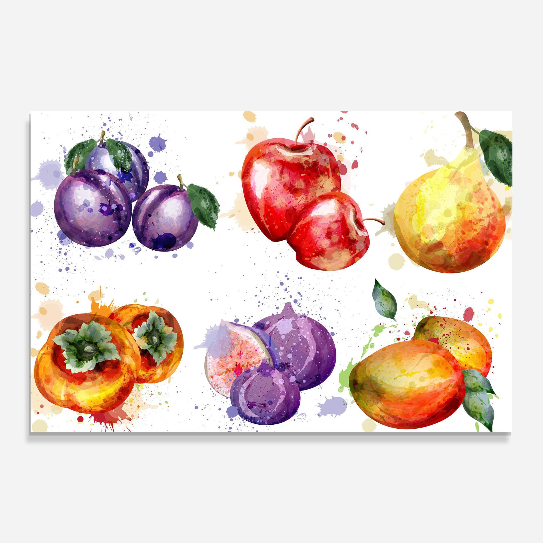 Üvegkép Fruits Art mockup 0