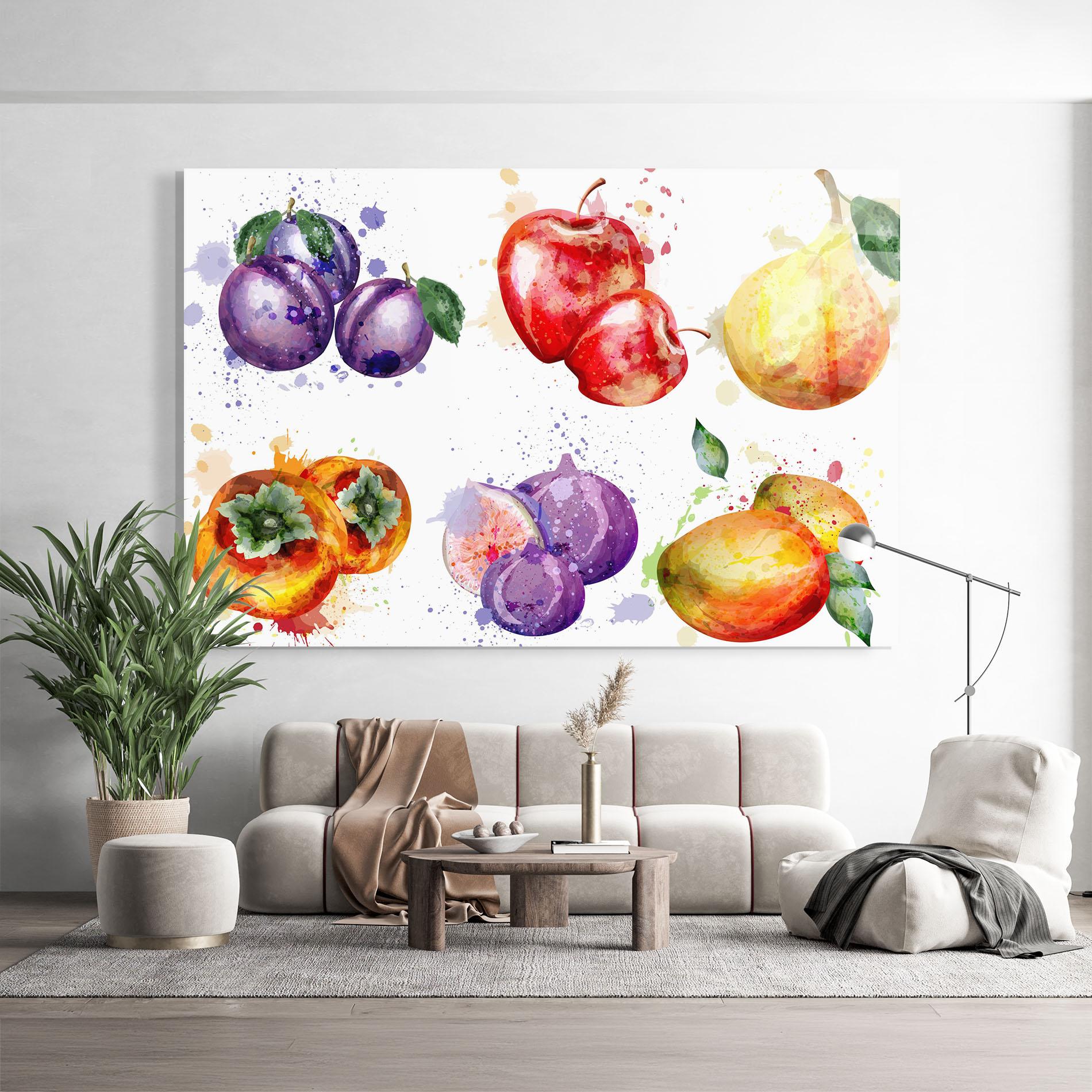 Üvegkép Fruits Art mockup 9