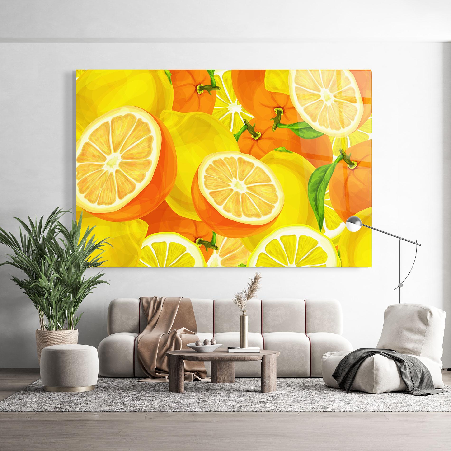 Üvegkép Juicy Orange mockup 9
