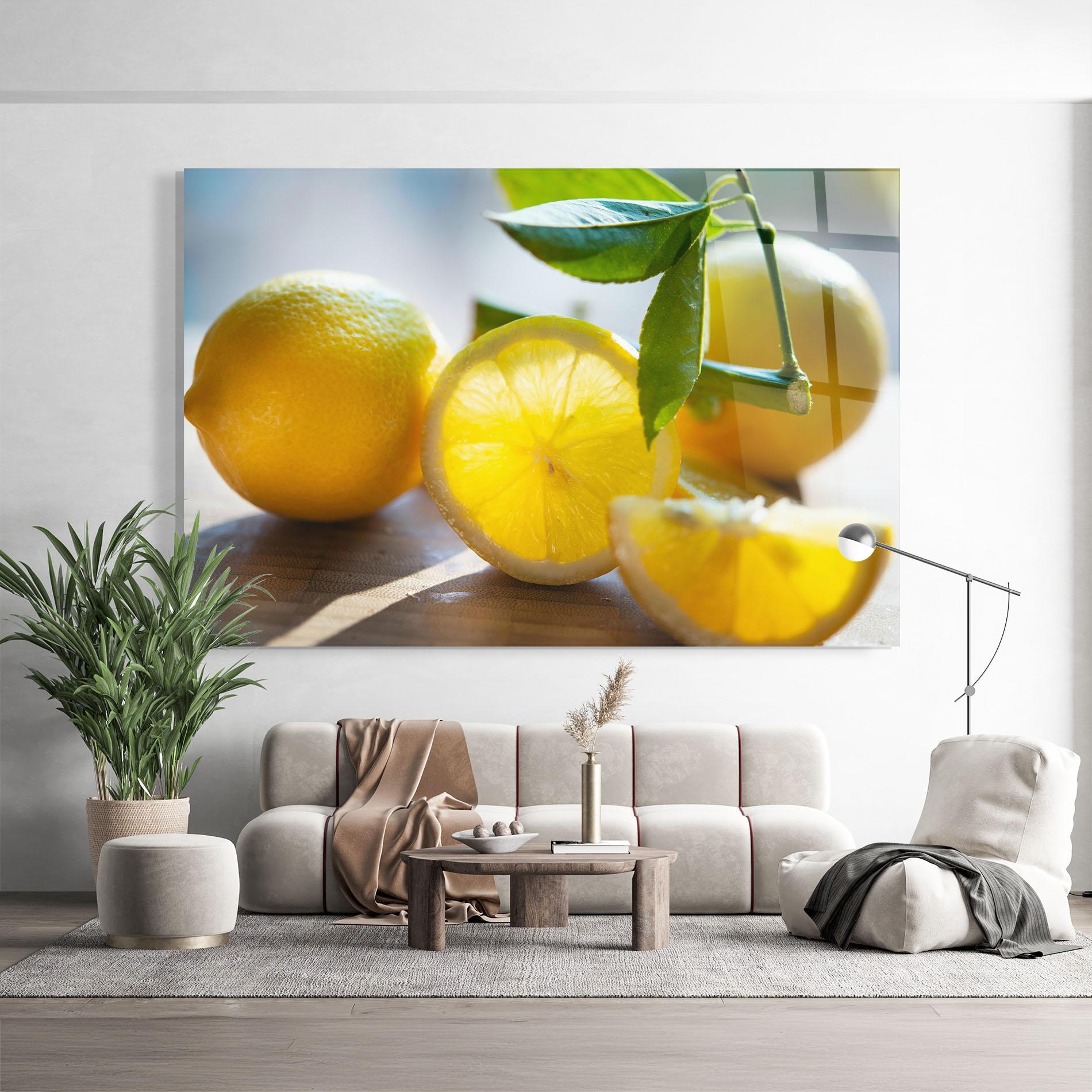 Üvegkép Lemon In The Sun mockup 9