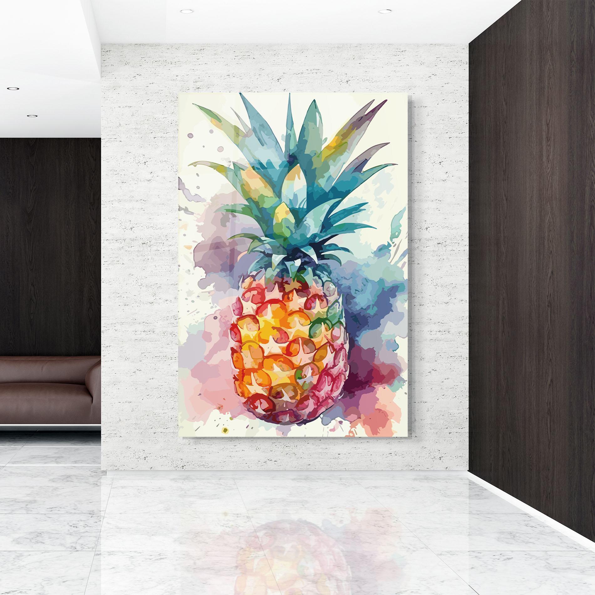 Üvegkép Colorful Pineapple mockup 9