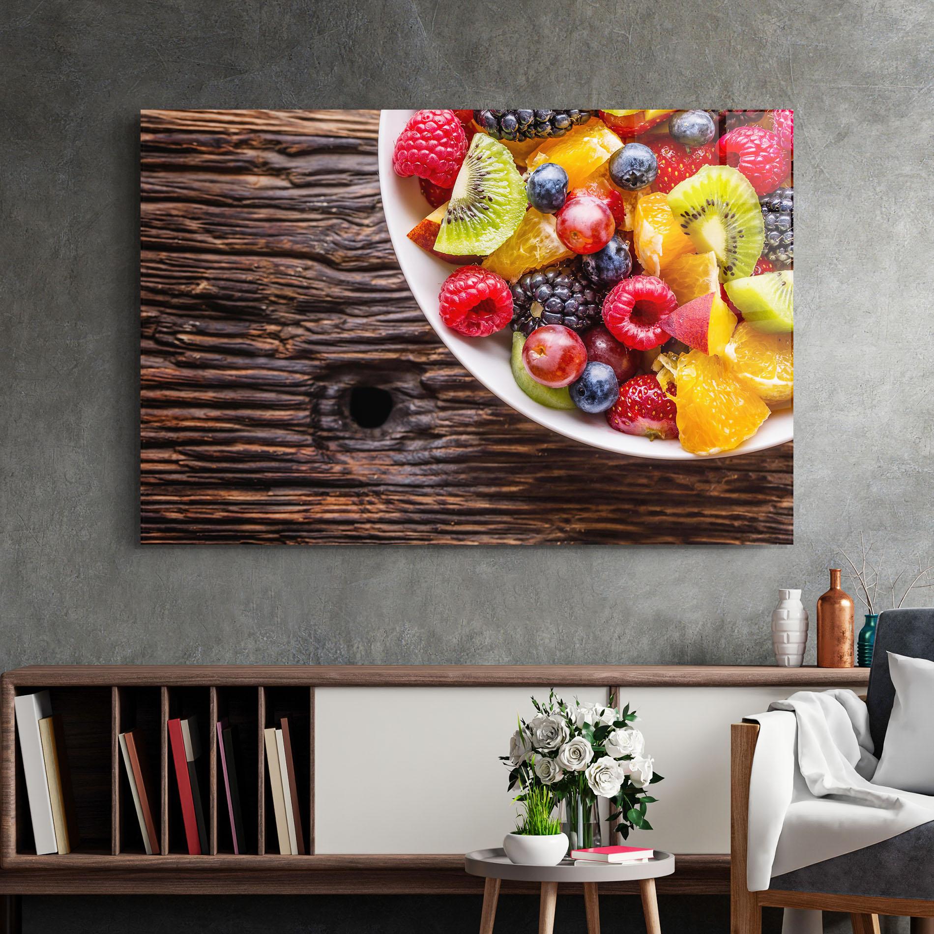 Üvegkép Fresh Fruit Salad mockup 2