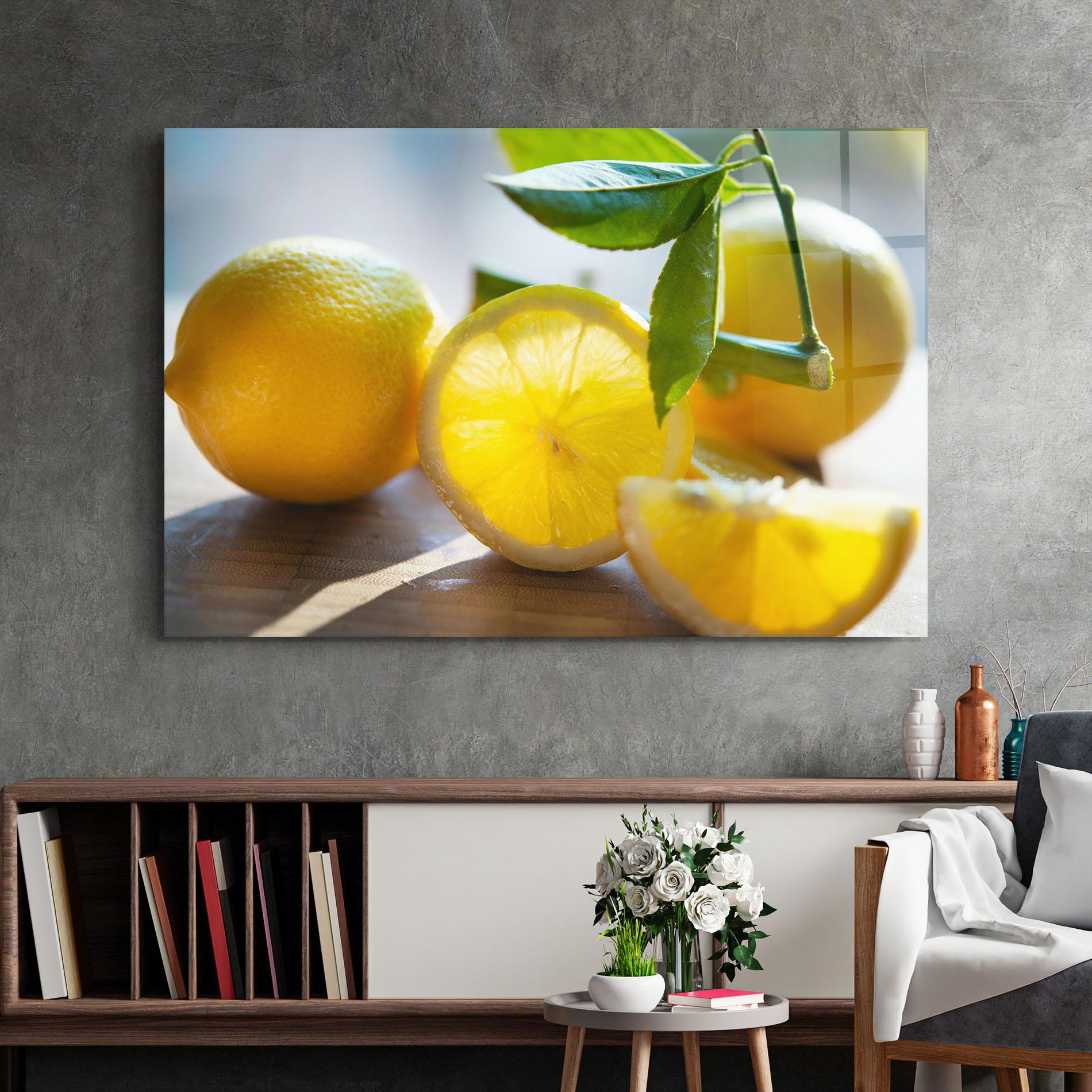 Üvegkép Lemon In The Sun mockup 2