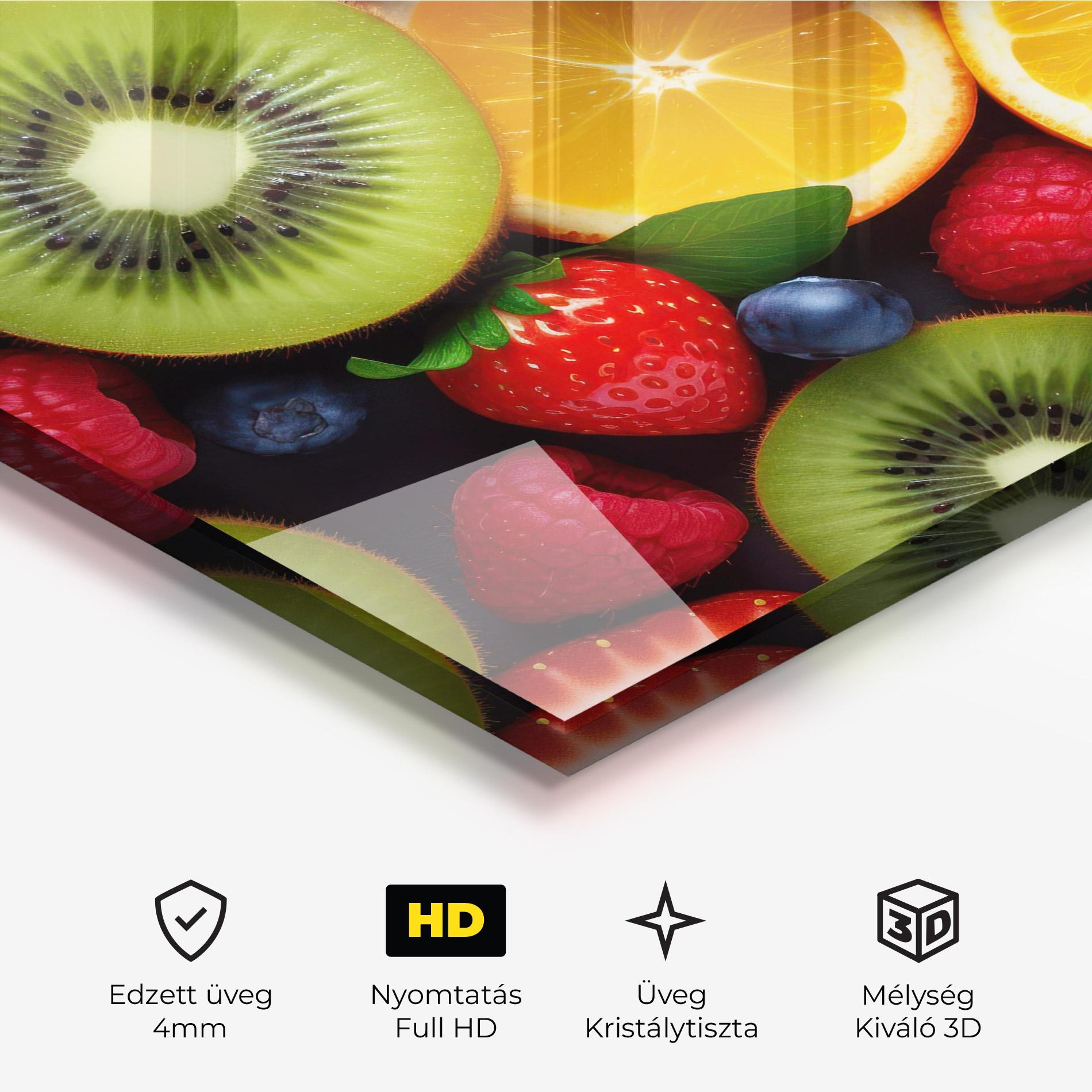 Üvegkép Kiwi Fruit Mix mockup 3