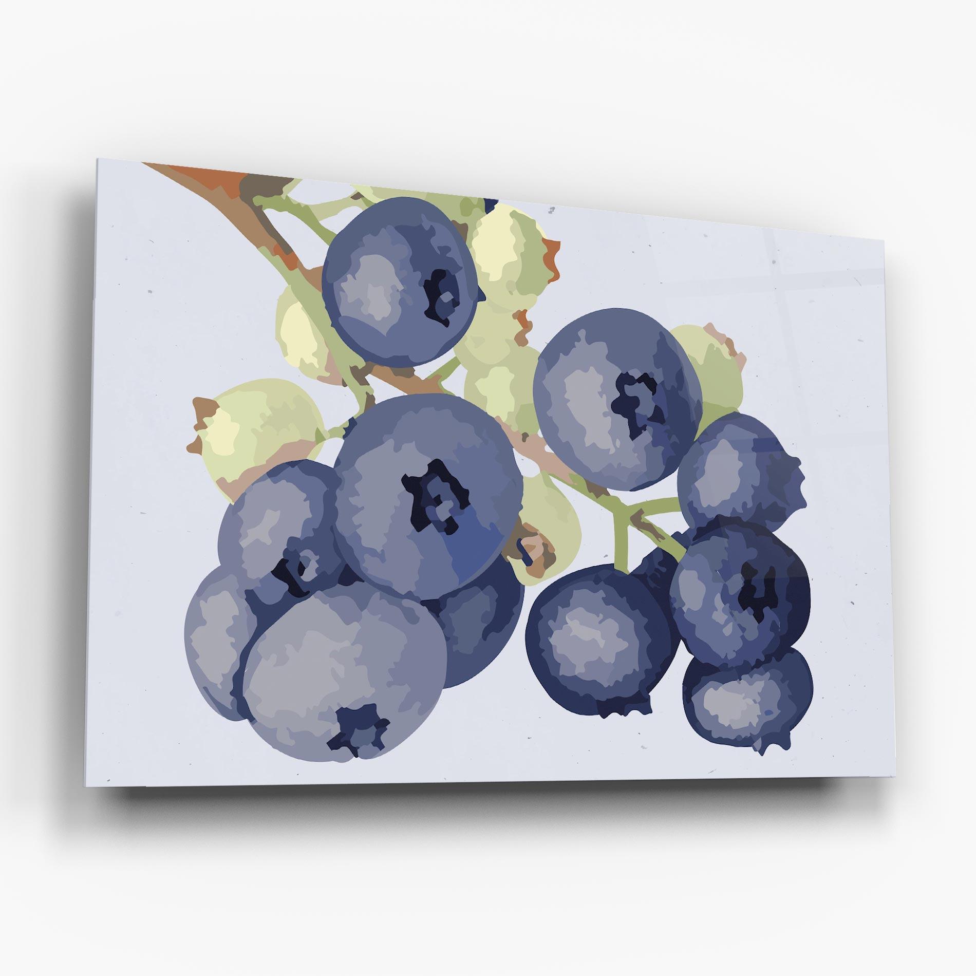 Üvegkép Blueberries Art mockup 6