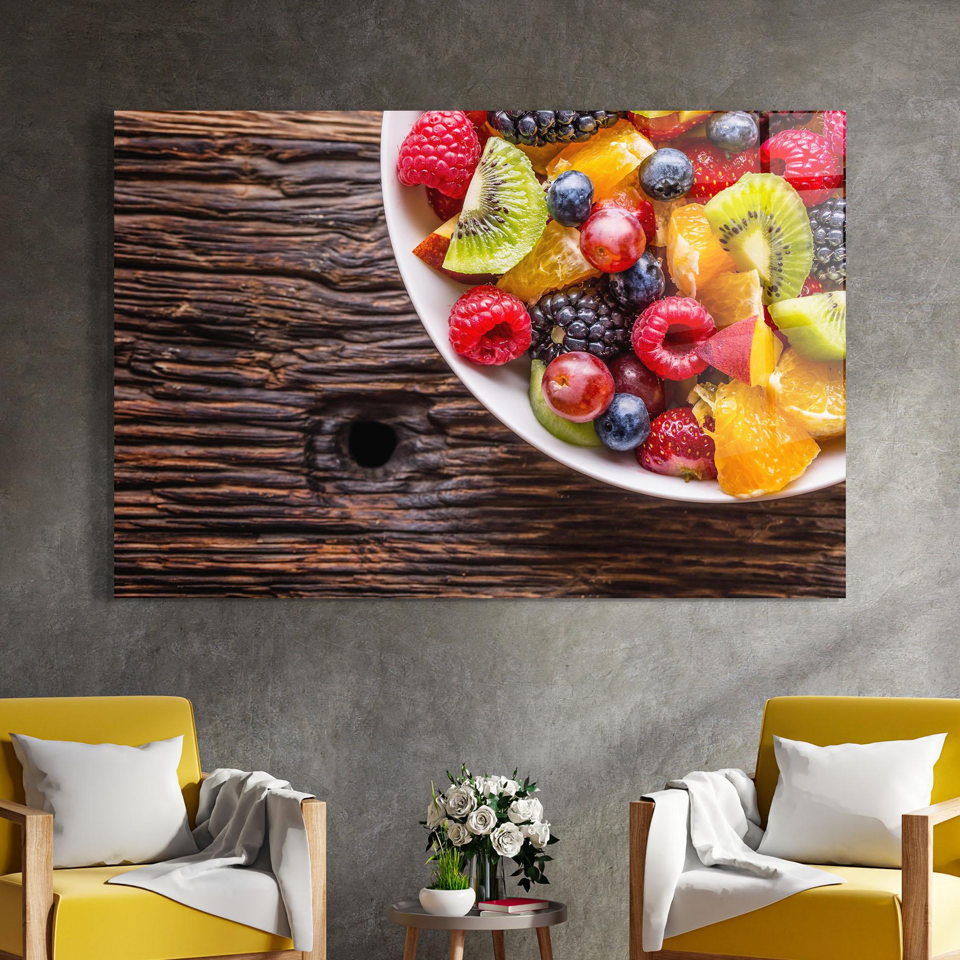 Üvegkép Fresh Fruit Salad mockup 4