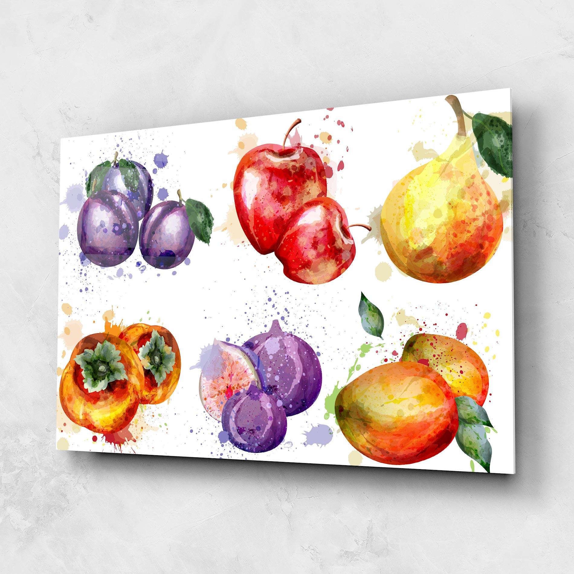 Üvegkép Fruits Art mockup 1