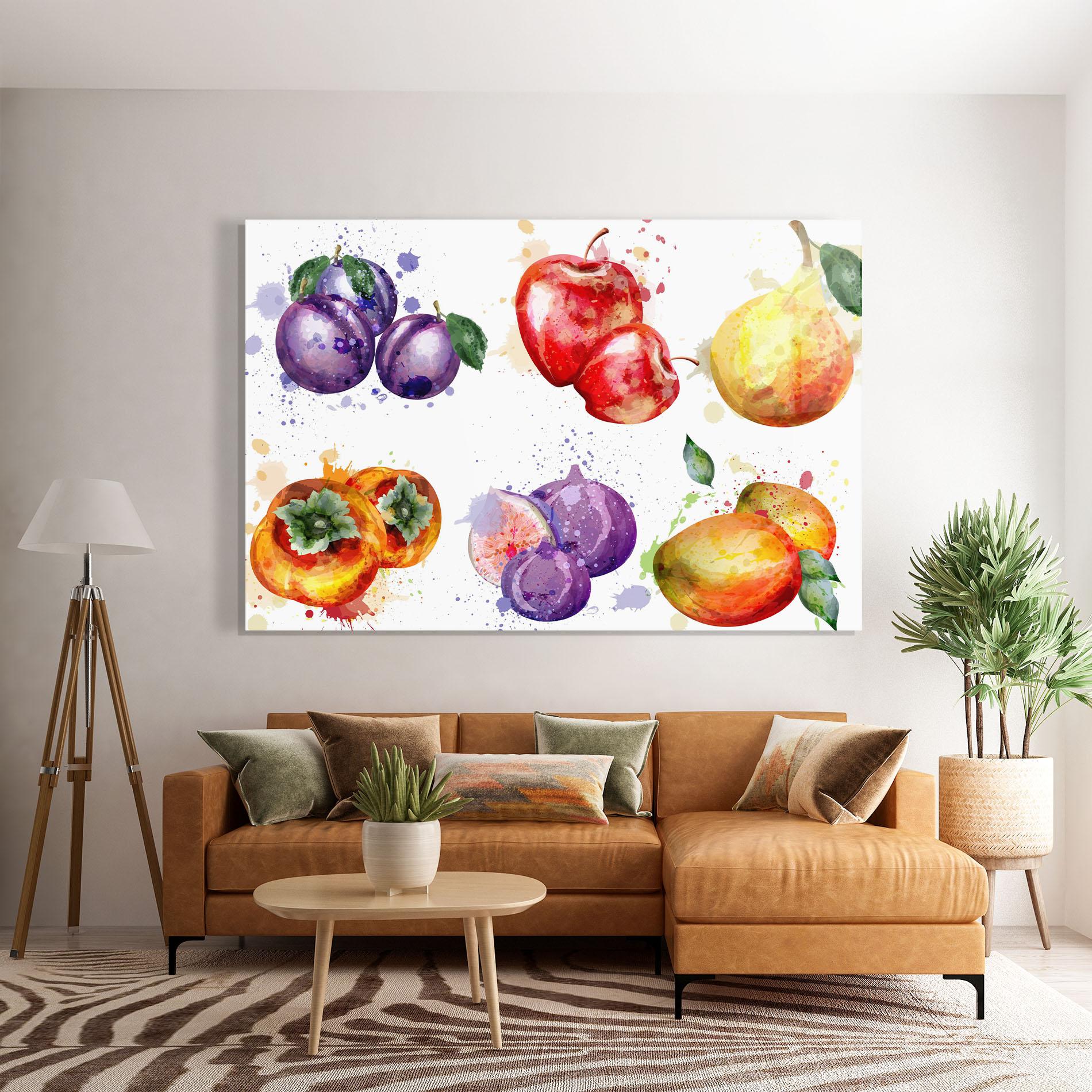 Üvegkép Fruits Art mockup 7