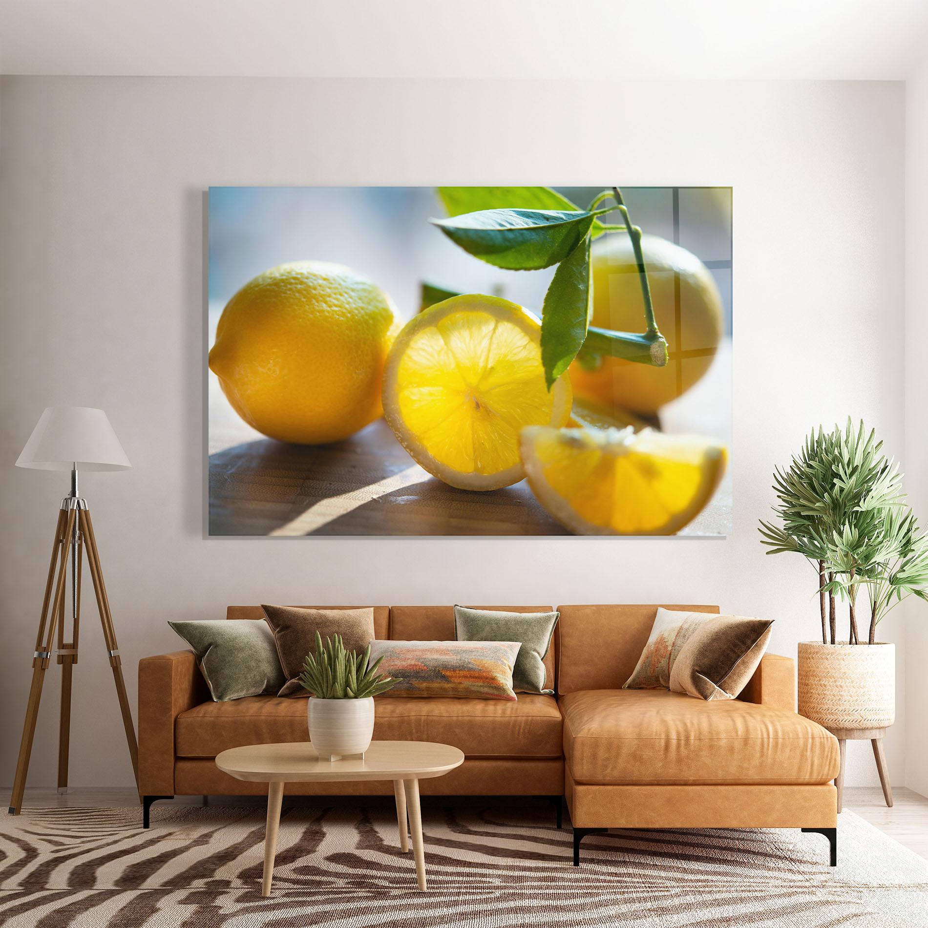 Üvegkép Lemon In The Sun mockup 7