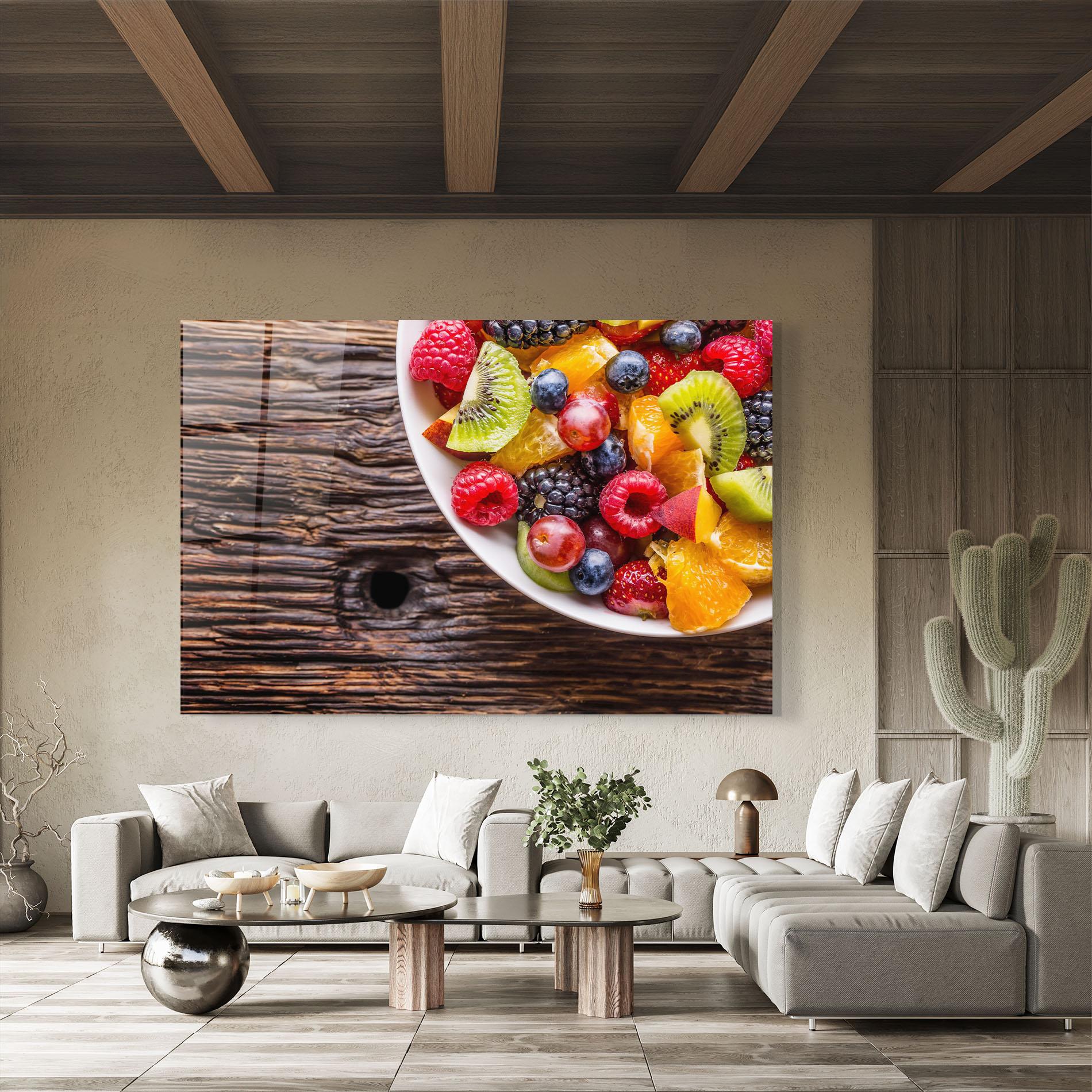 Üvegkép Fresh Fruit Salad mockup 8