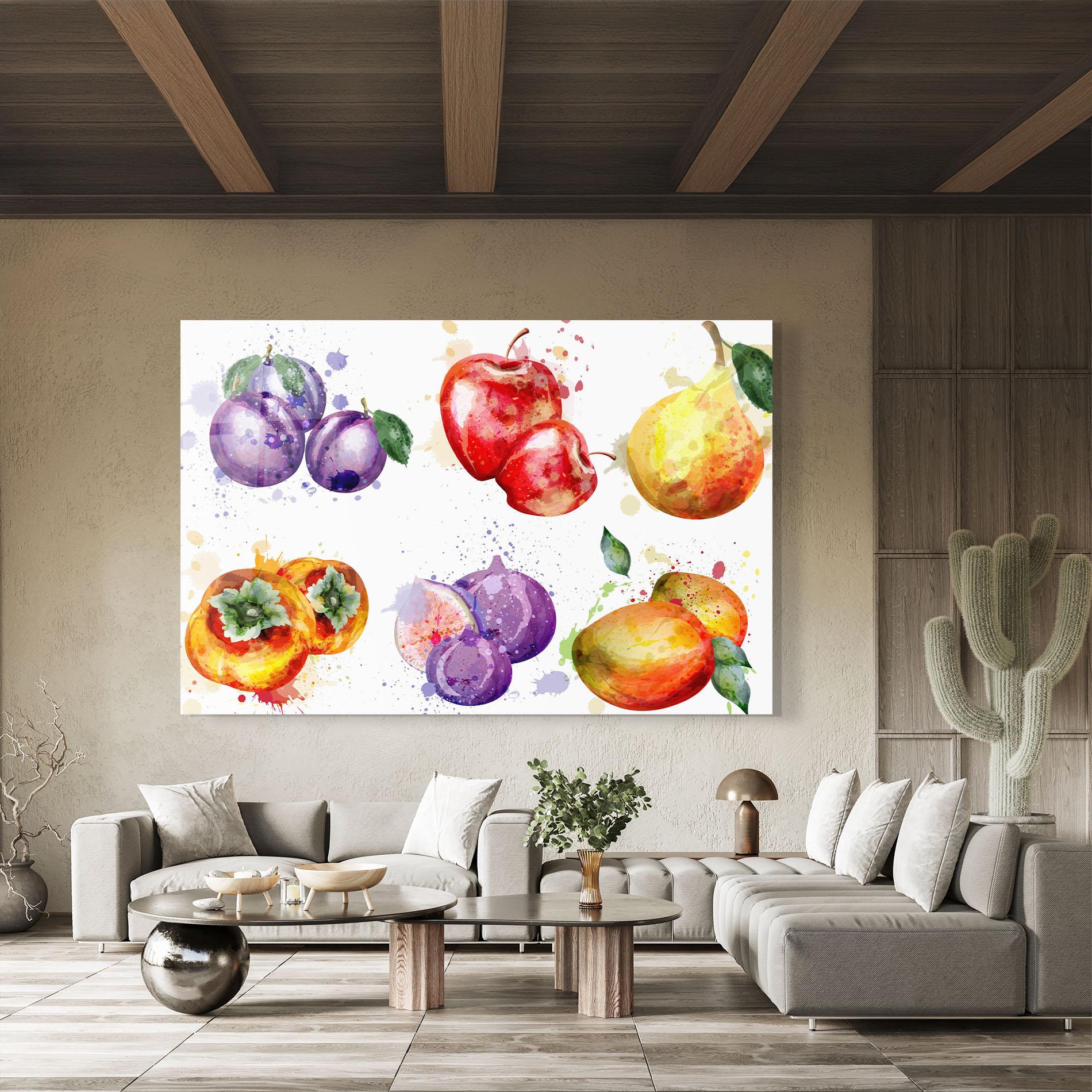 Üvegkép Fruits Art mockup 8