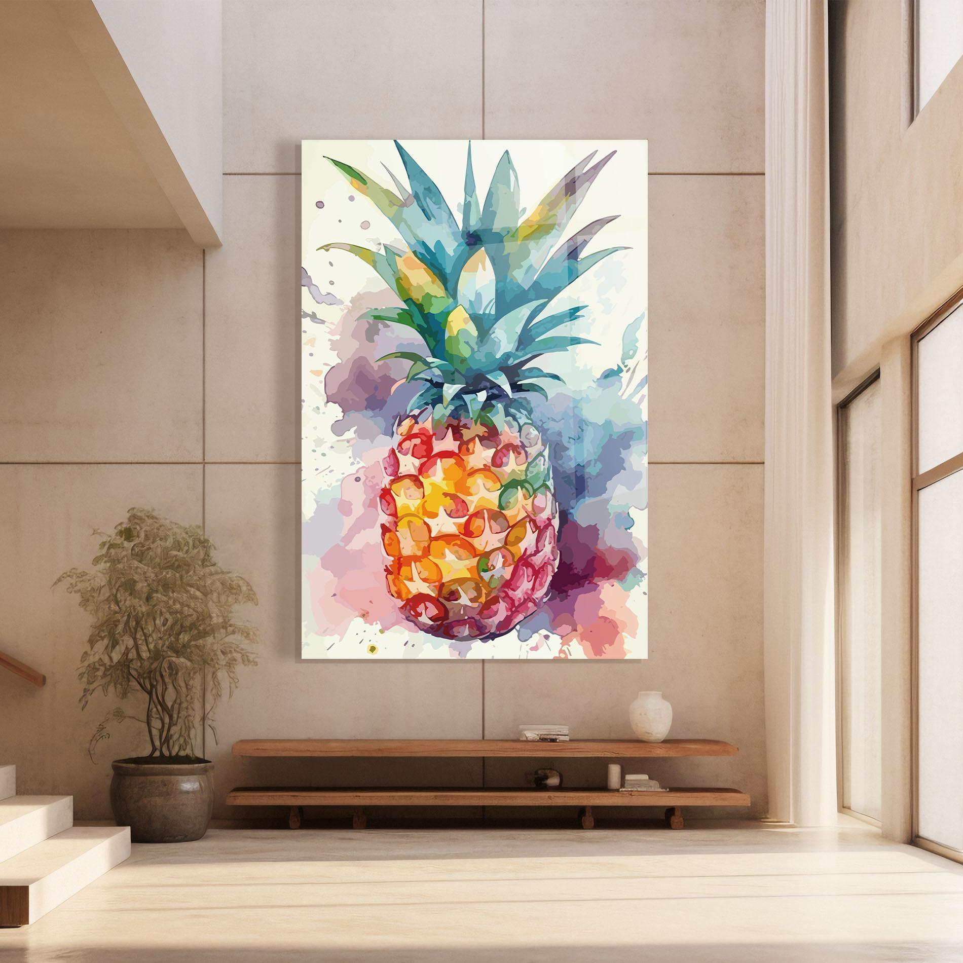 Üvegkép Colorful Pineapple mockup 8