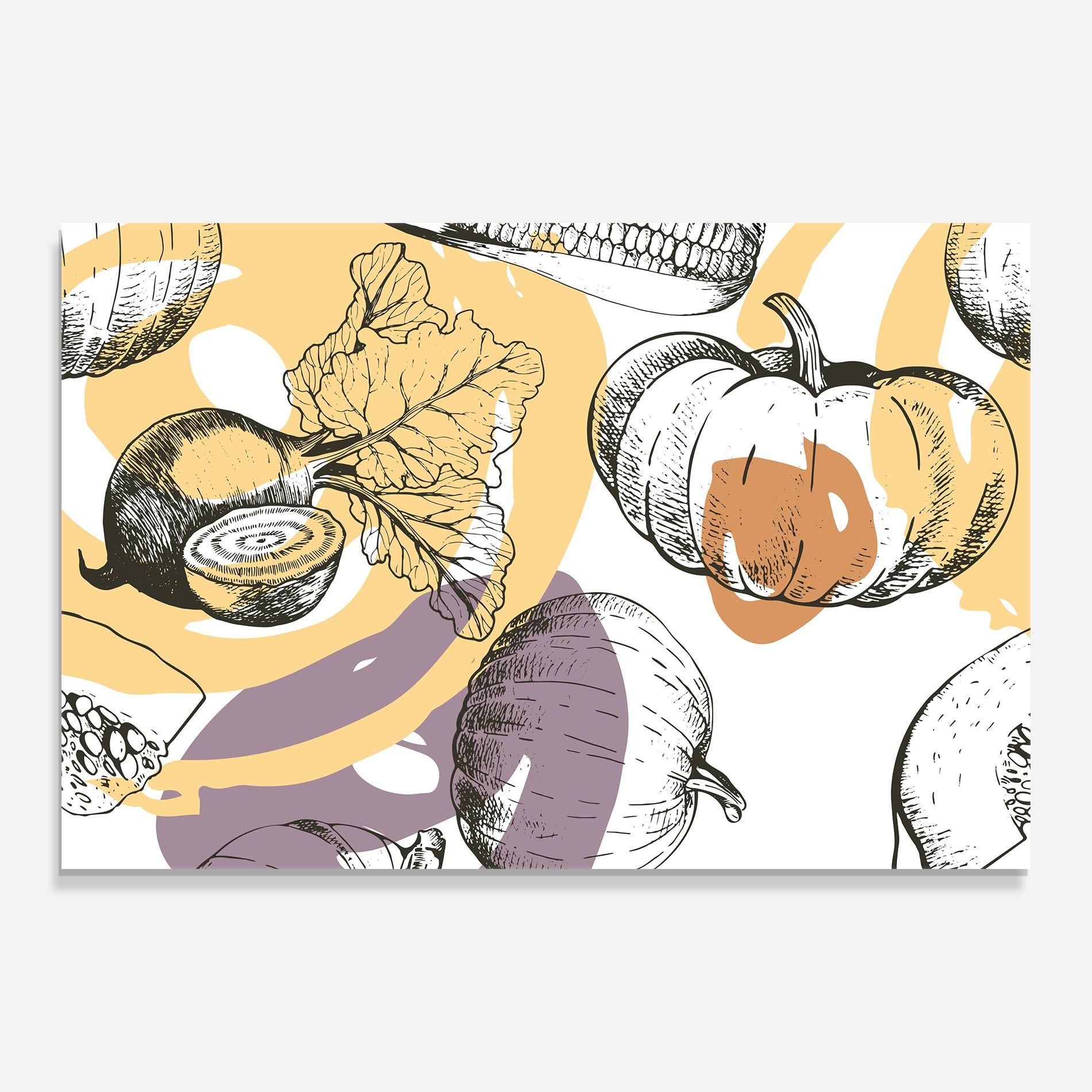 Cream Vegetables Art mockup 0