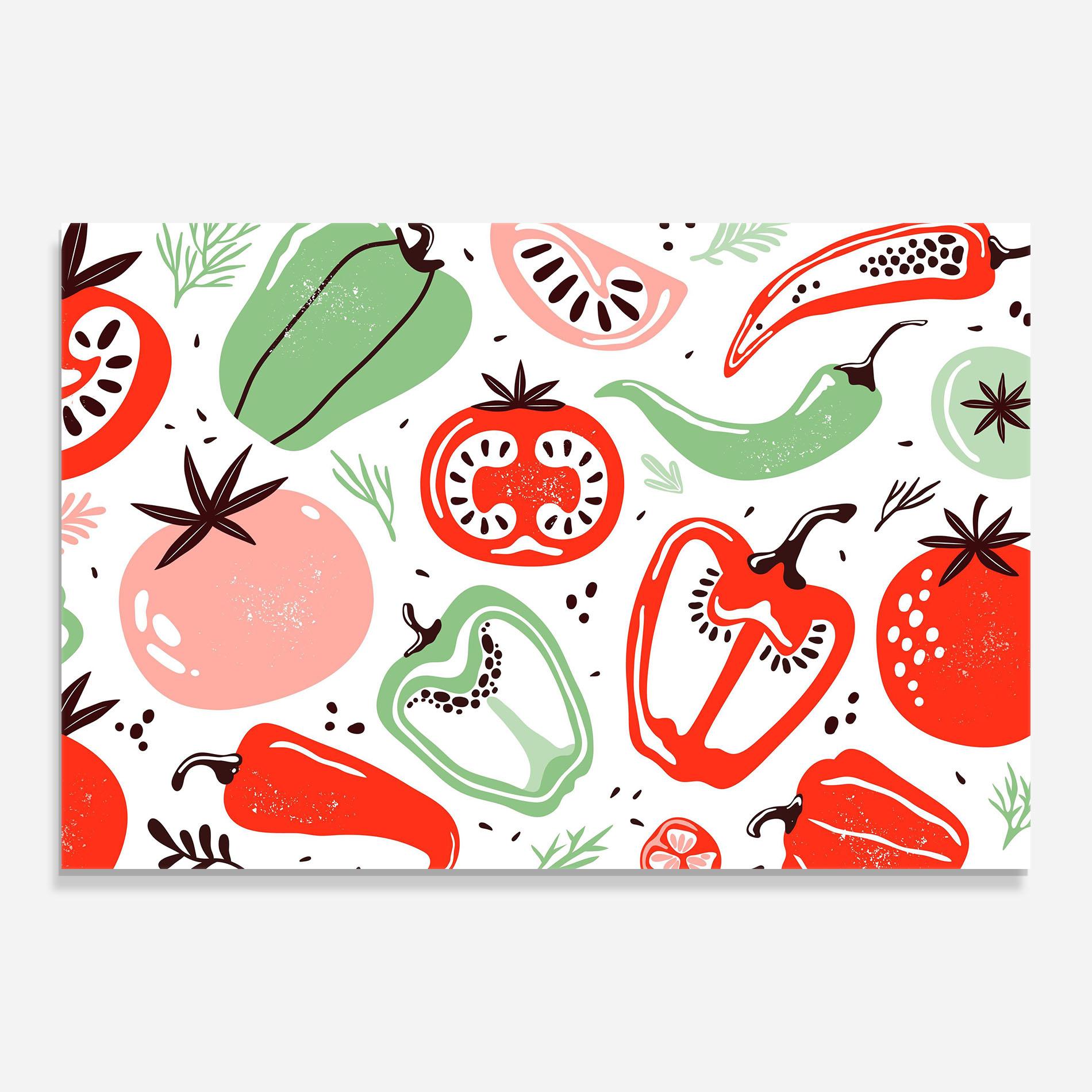 Üvegkép Nice Vegetables Art mockup 0