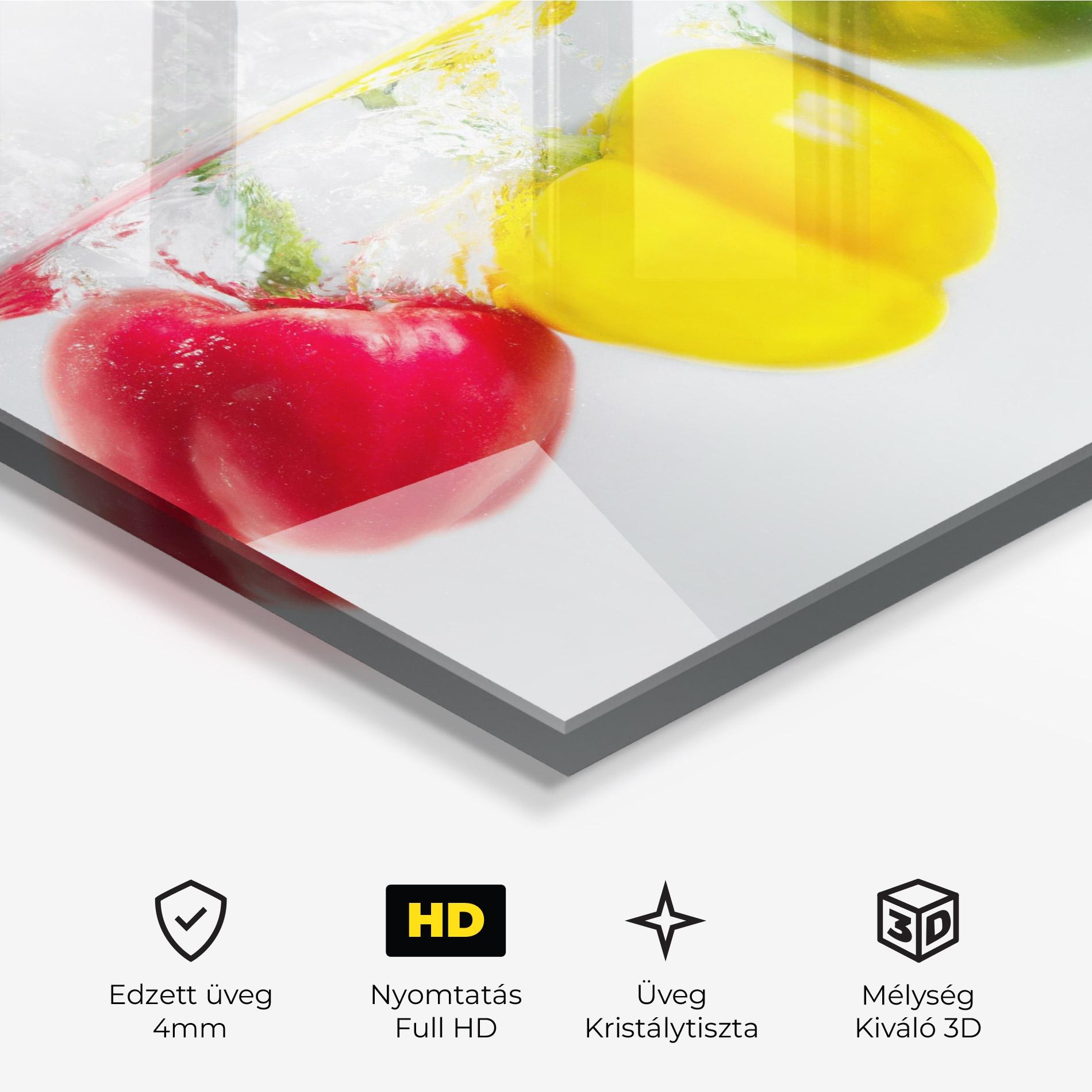 Üvegkép Bellpepper In Water mockup 3