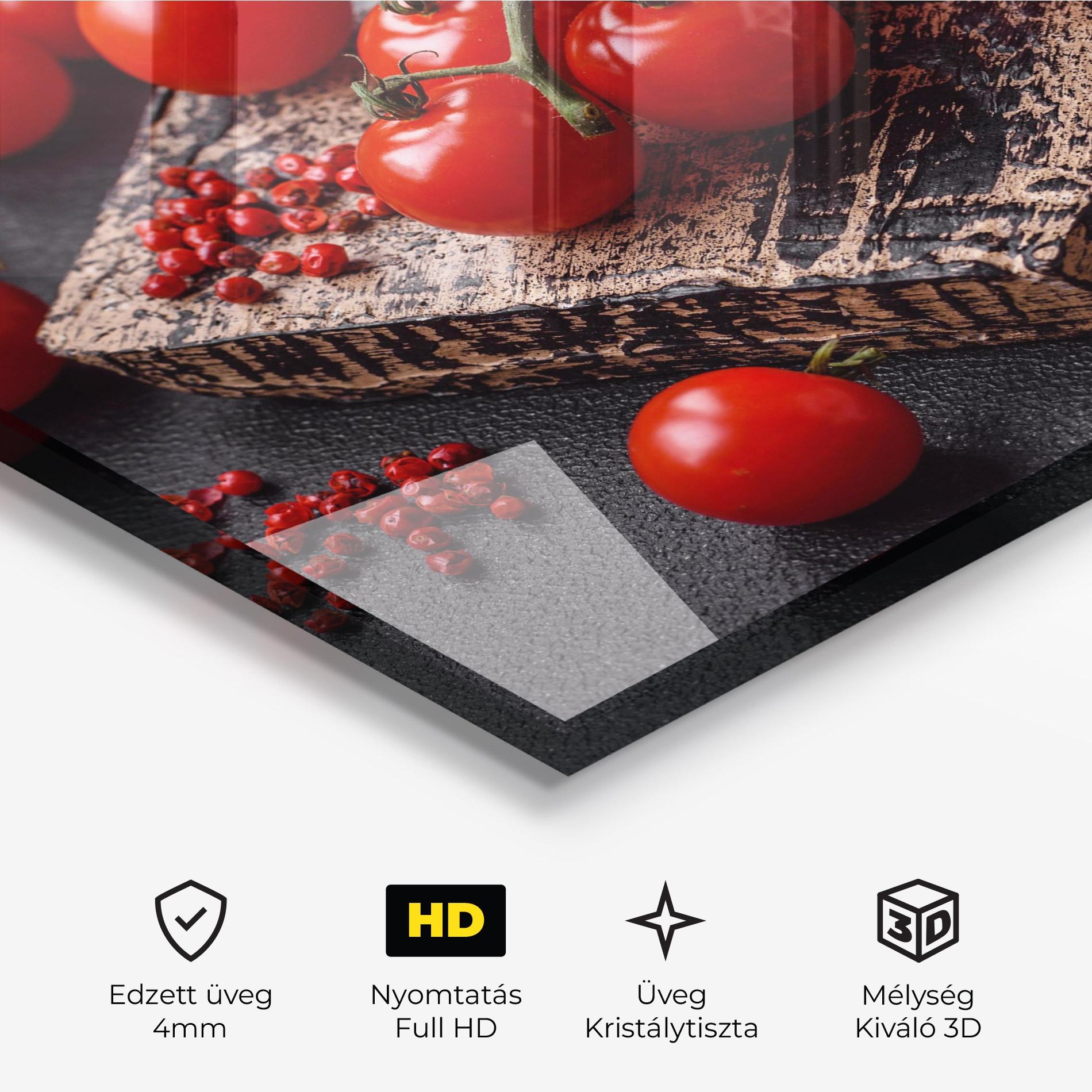 Üvegkép Fresh Cherry Tomatoes mockup 3