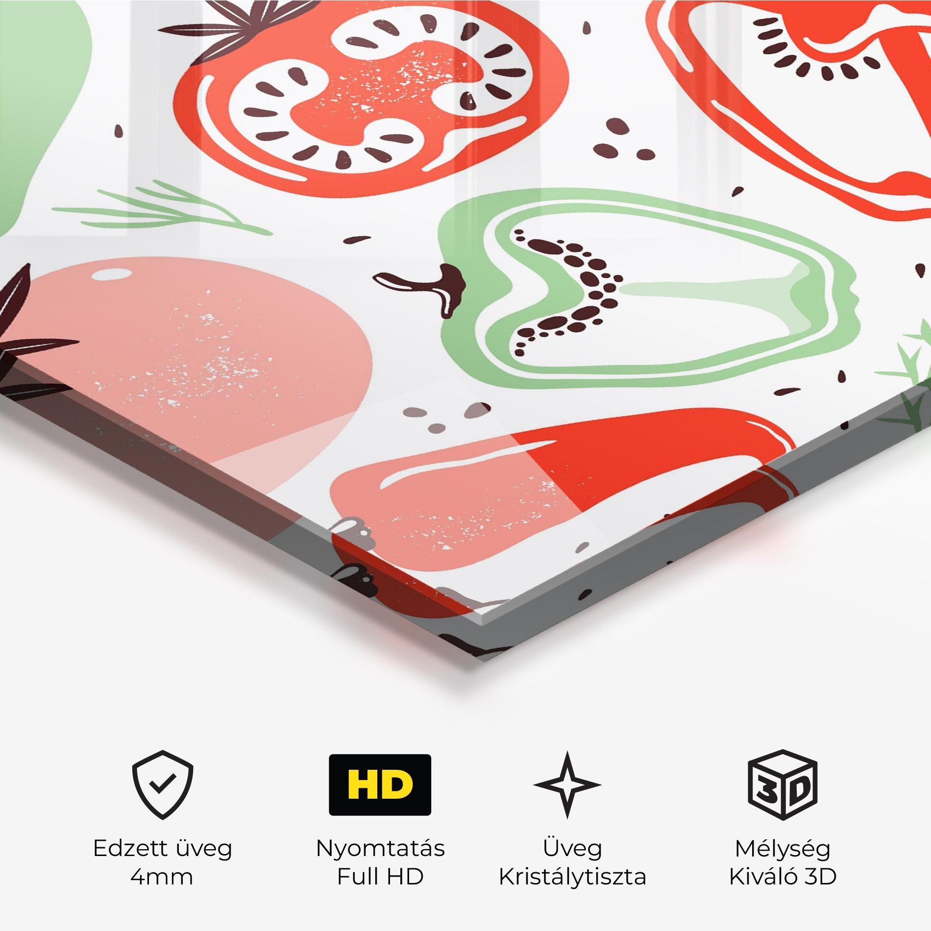 Üvegkép Nice Vegetables Art mockup 3