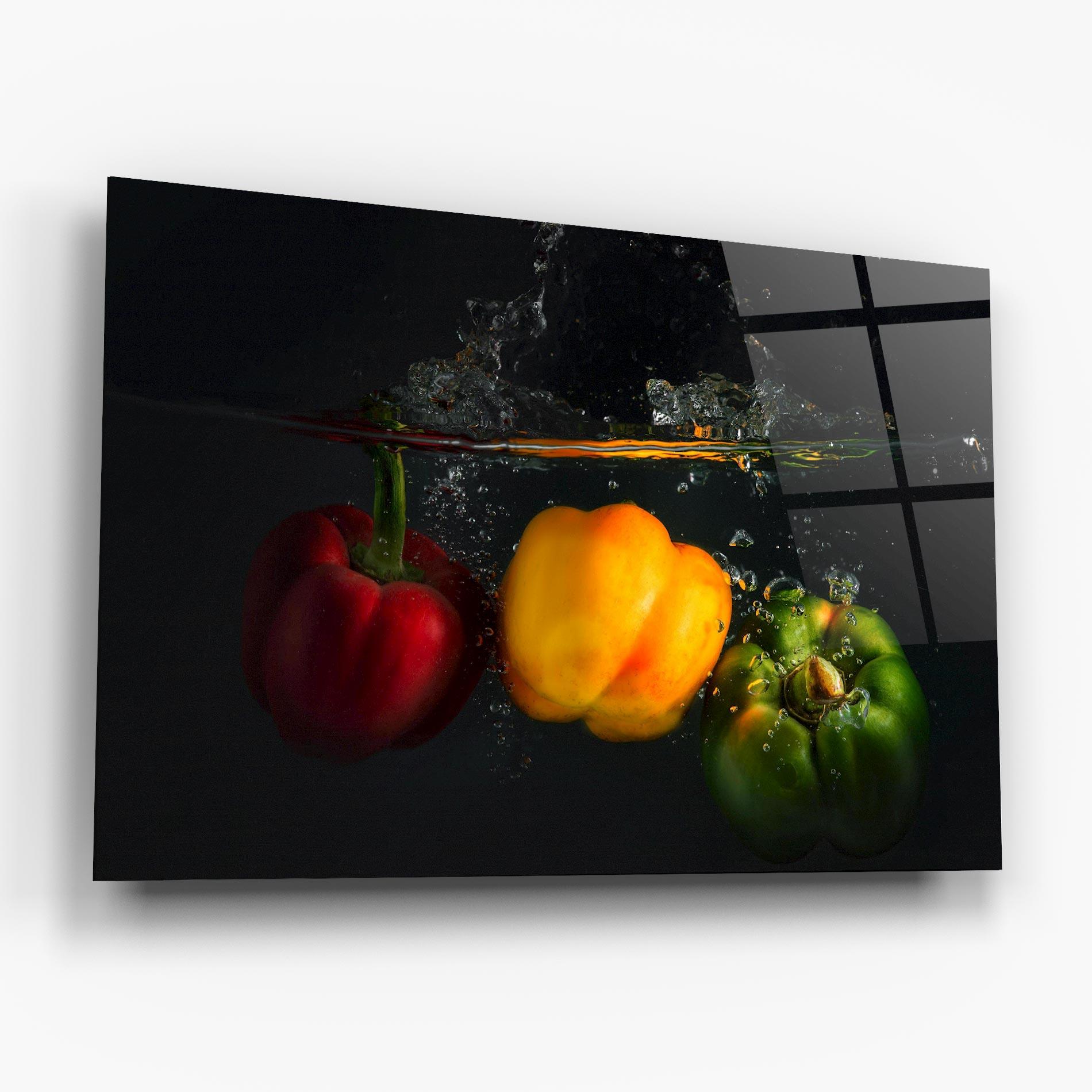 Üvegkép Cool Bellpepper Splash mockup 6