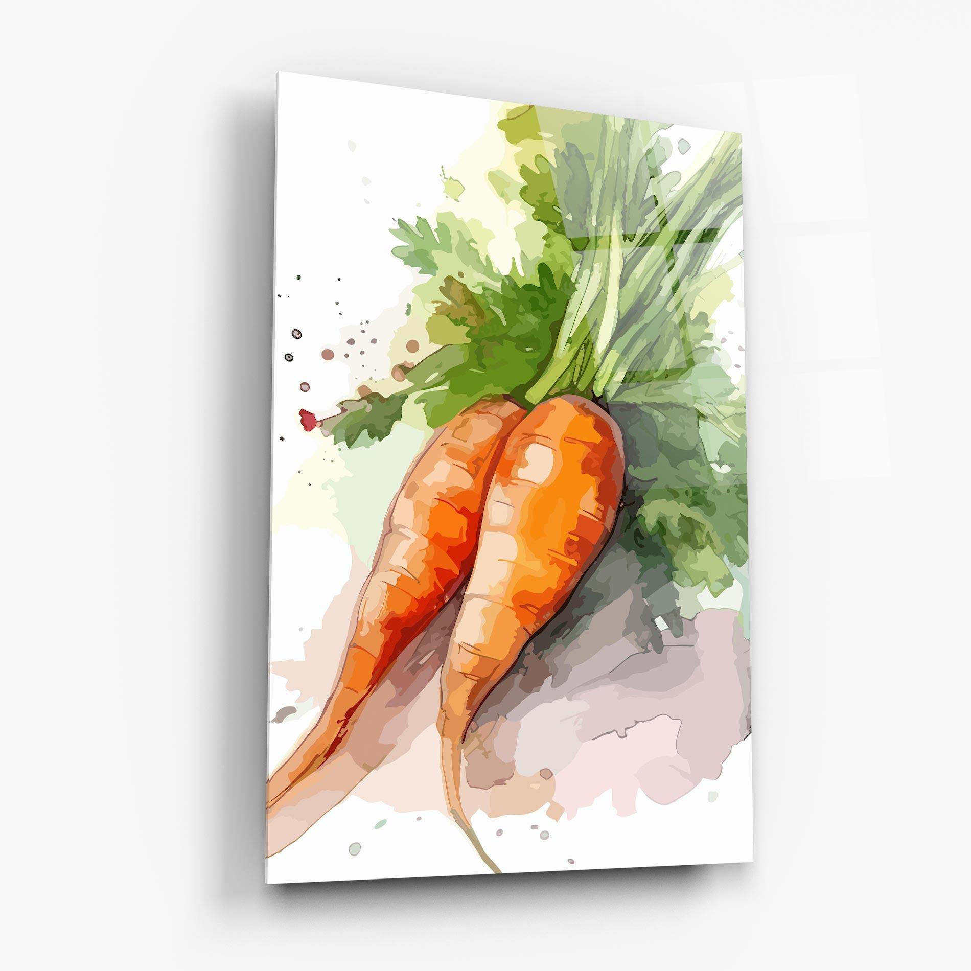 Üvegkép Carrot Watercolor mockup 6