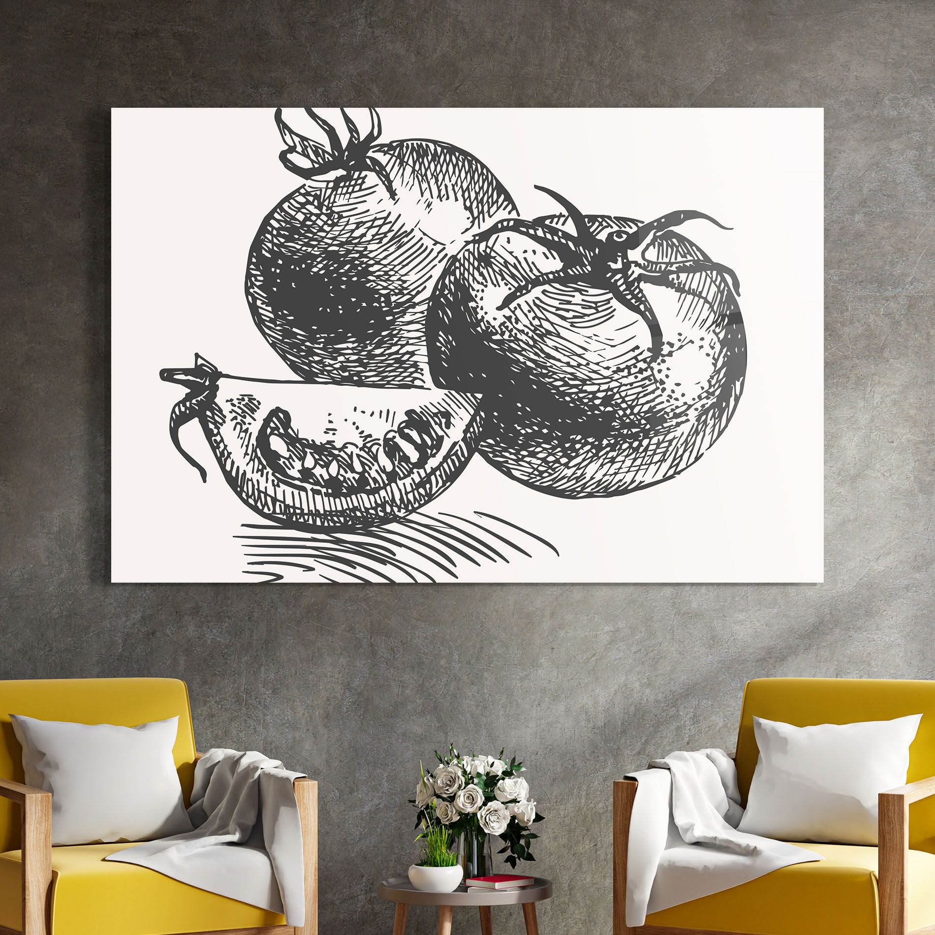 Grey Line Tomato mockup 4