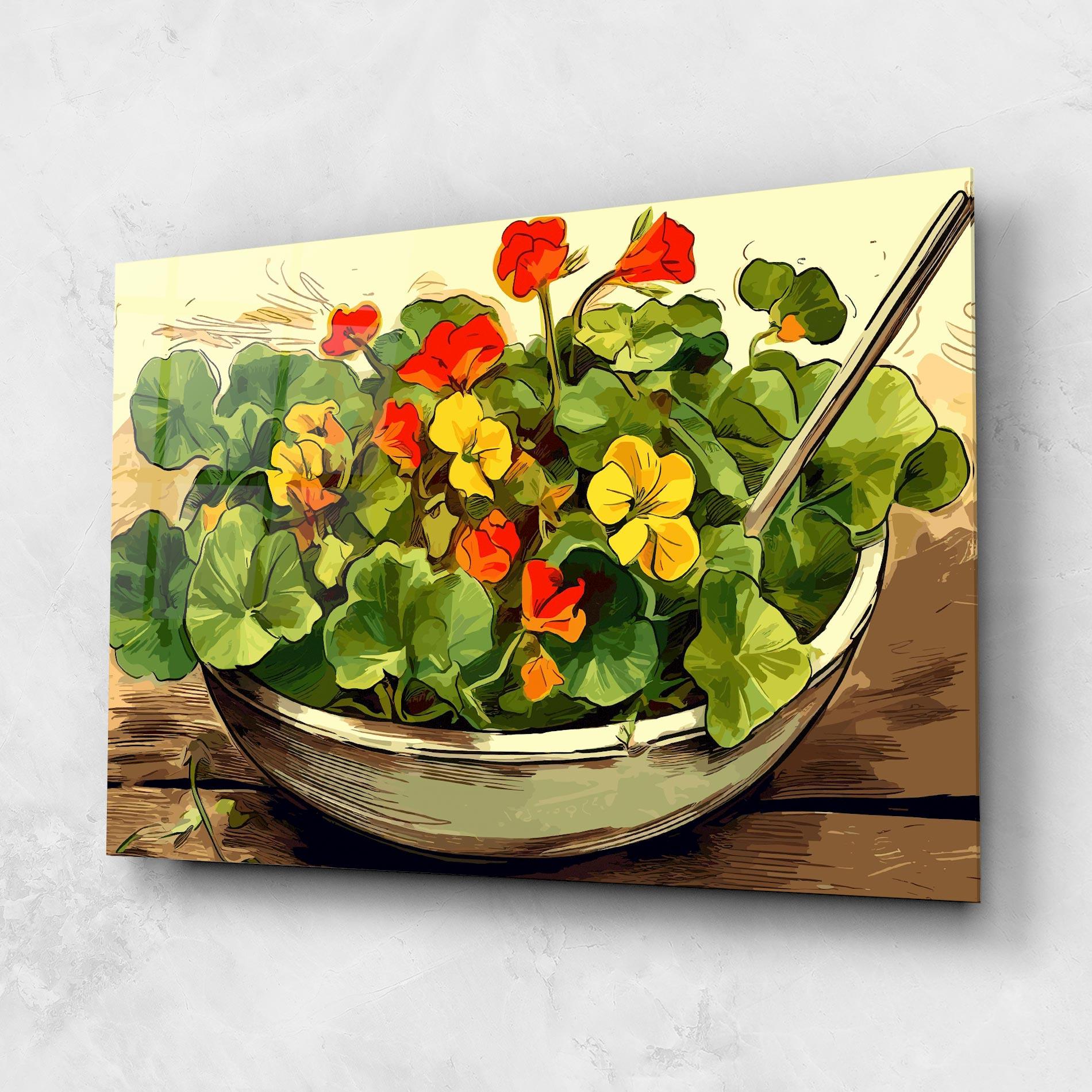 Üvegkép Flower Food mockup 1