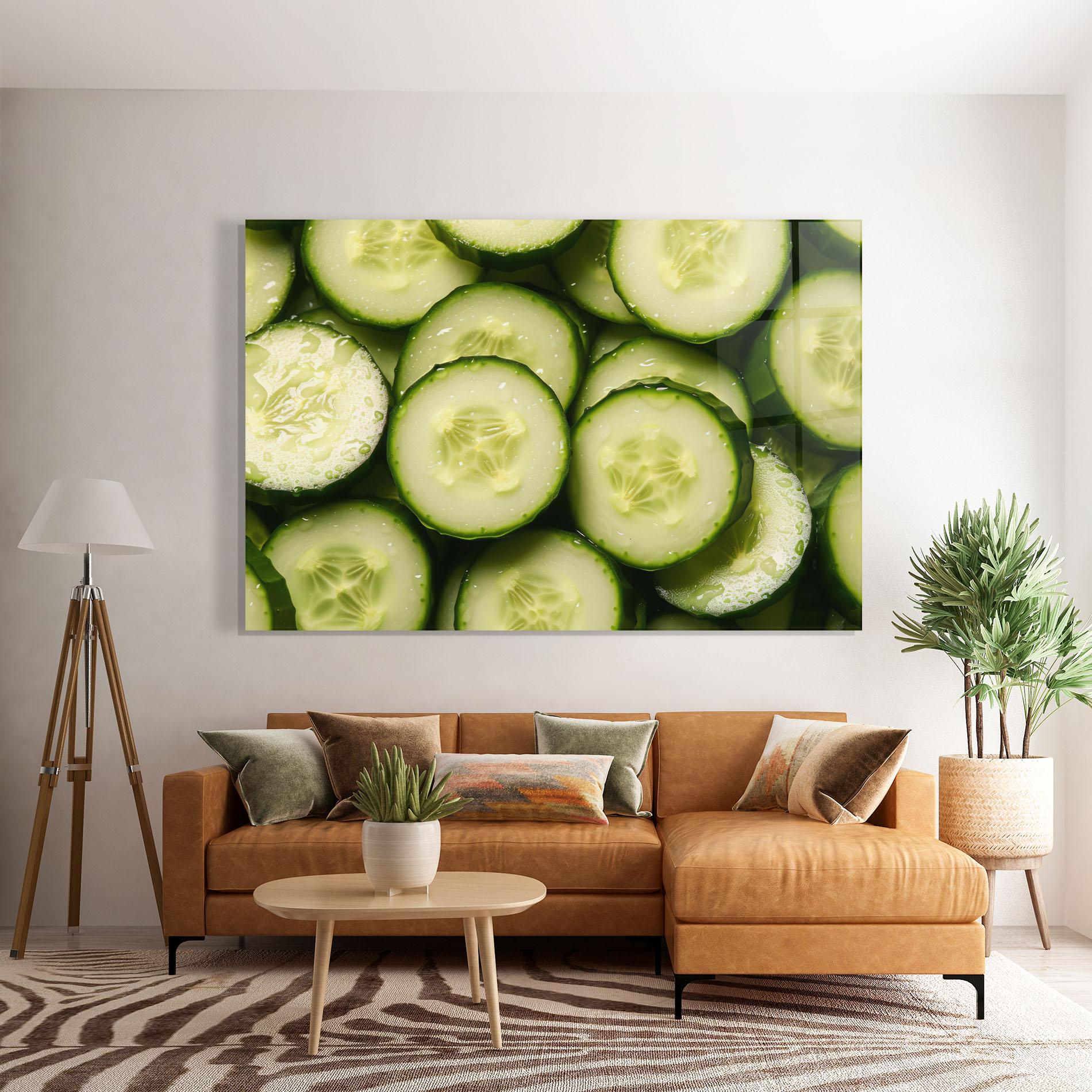 Üvegkép Fresh Cucumber mockup 7