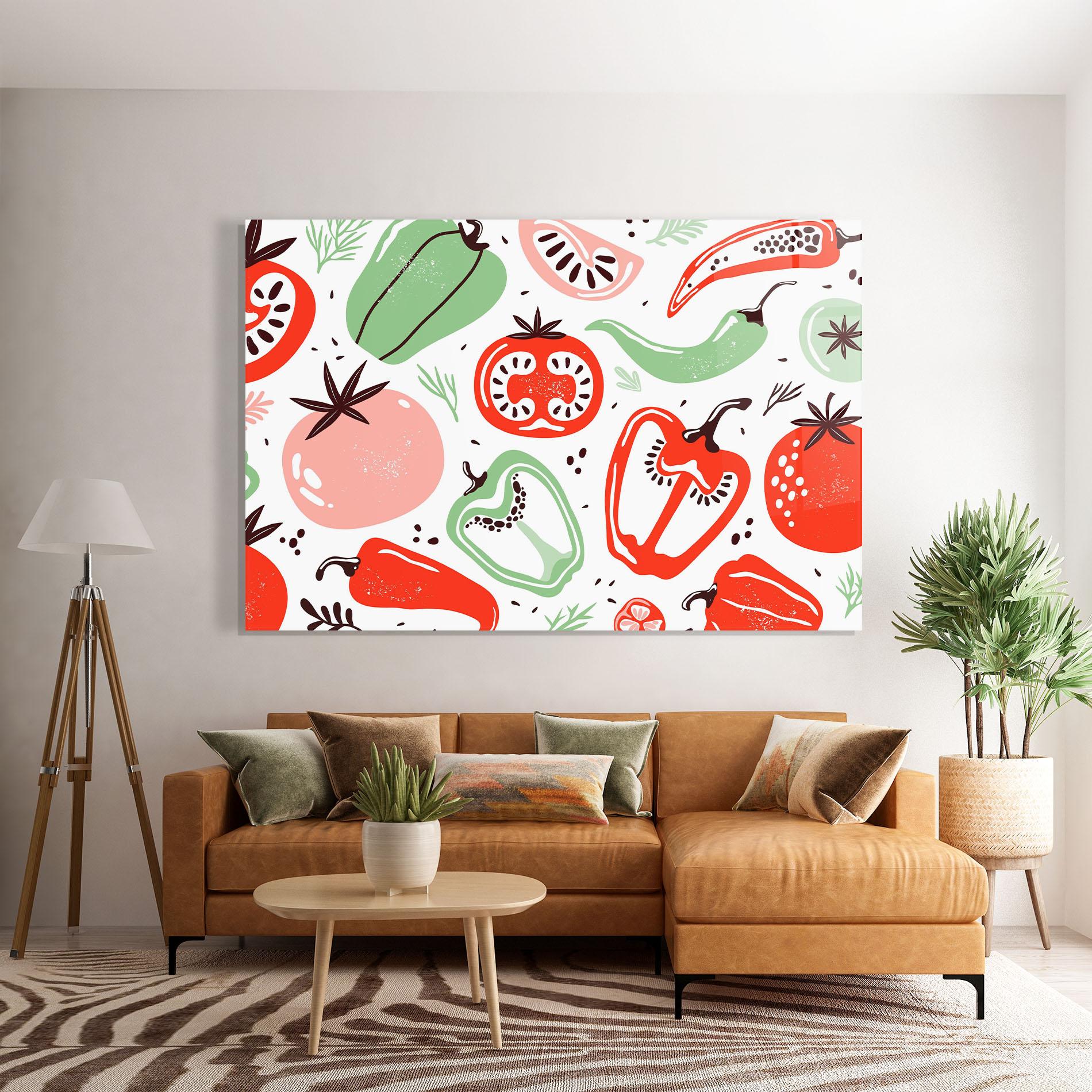 Üvegkép Nice Vegetables Art mockup 7