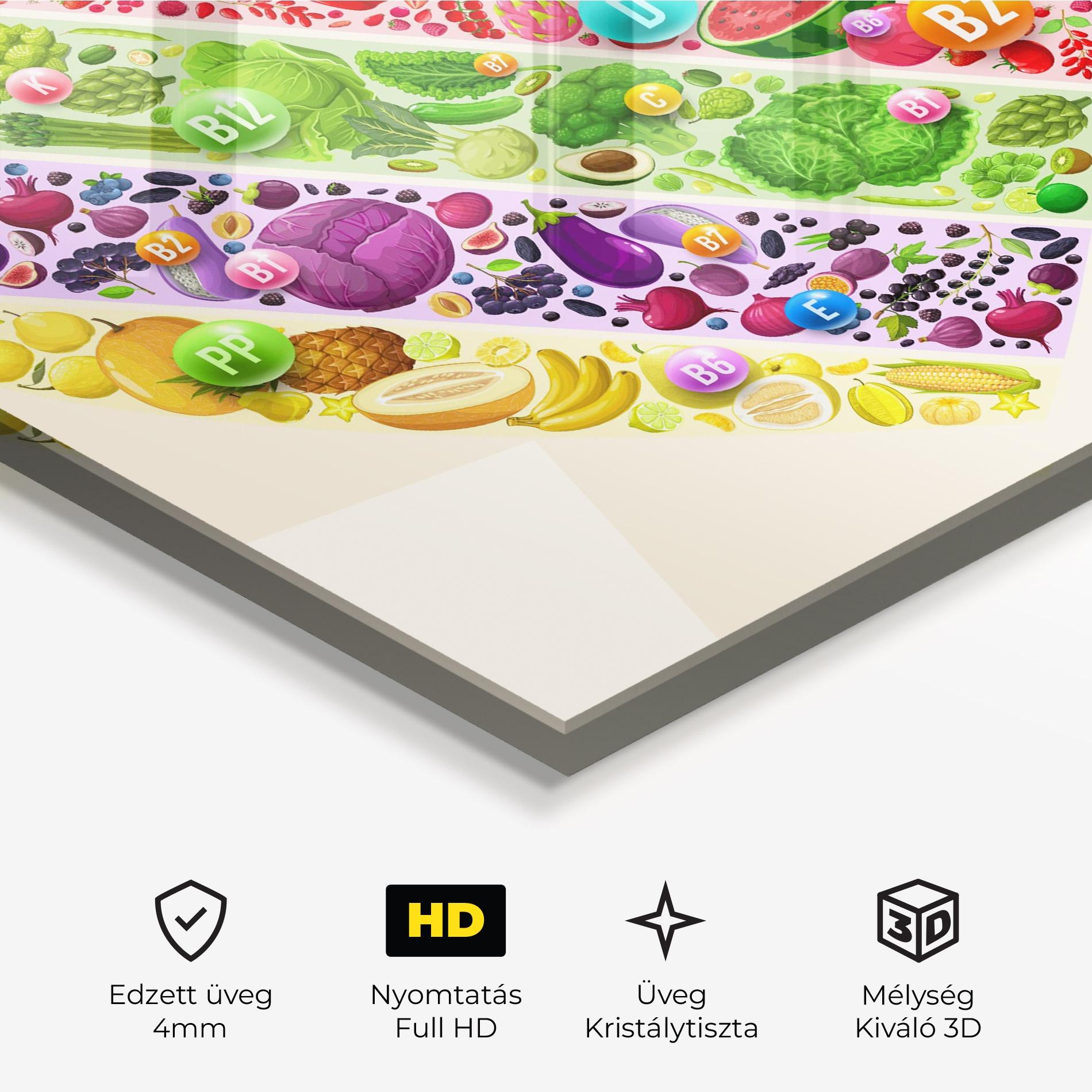 Üvegkép Food Heart mockup 3