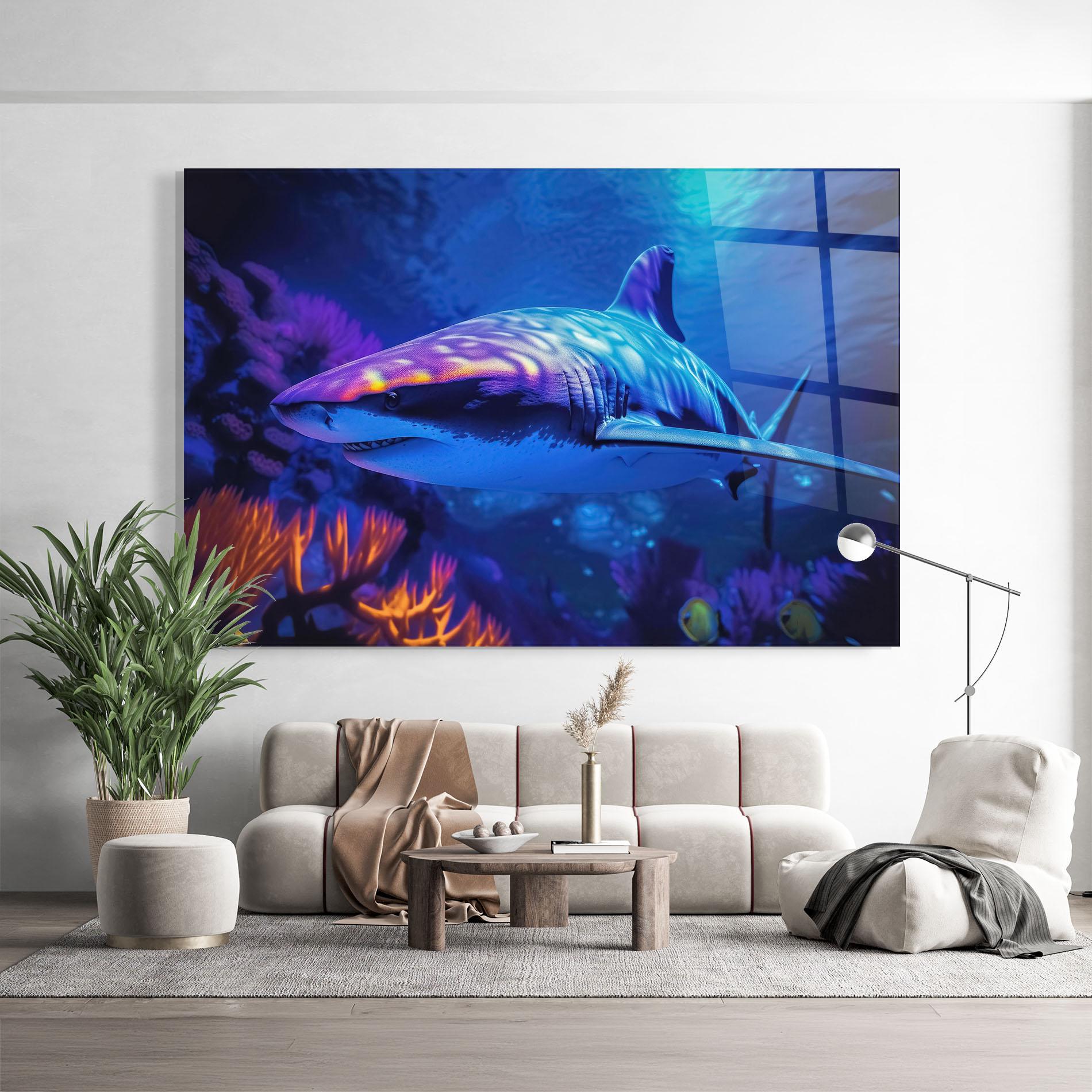 Üvegkép Blue Light Shark mockup 9
