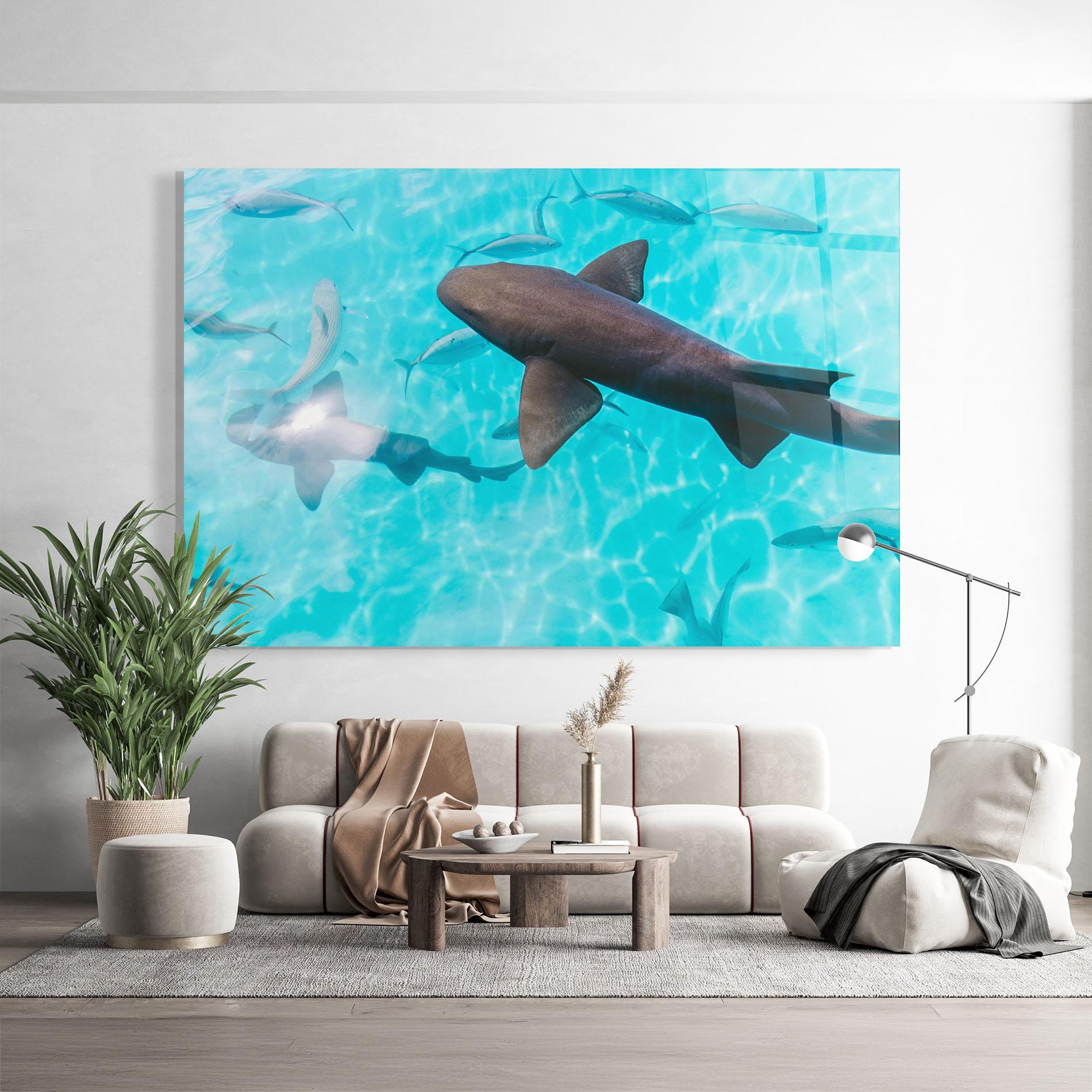 Üvegkép Cute Shark mockup 9