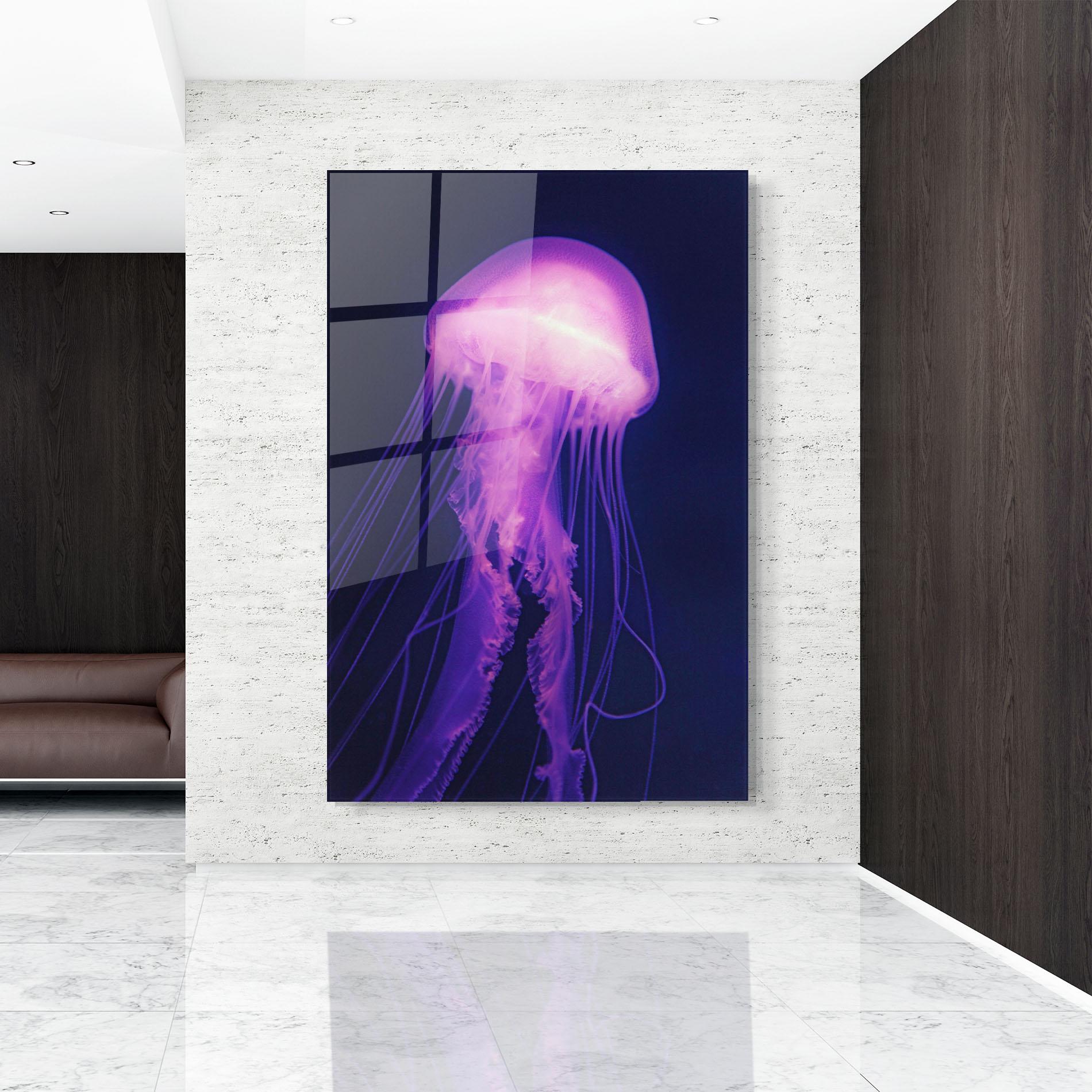 Üvegkép Light Purple Jellyfish mockup 9