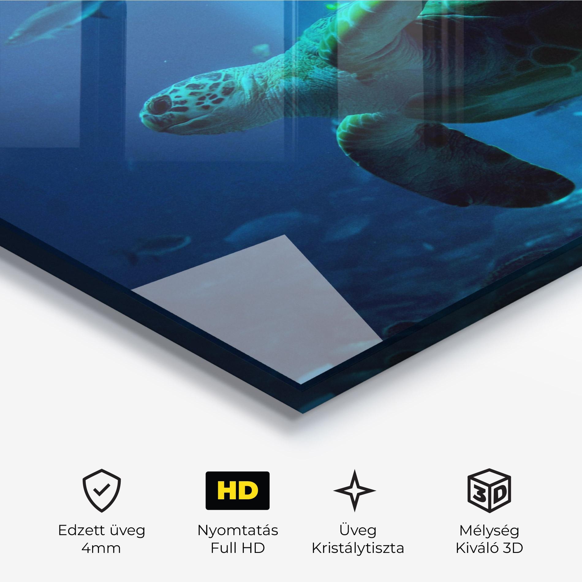Üvegkép Green Turtule mockup 3