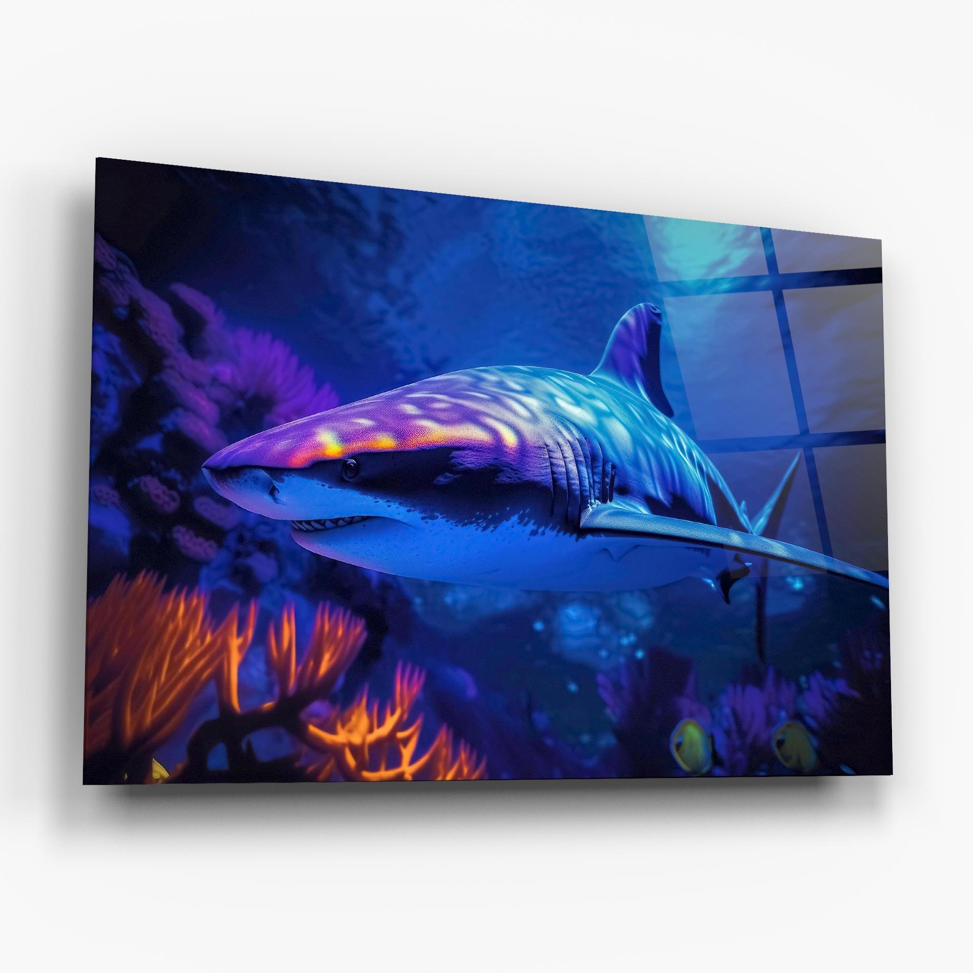 Üvegkép Blue Light Shark mockup 6