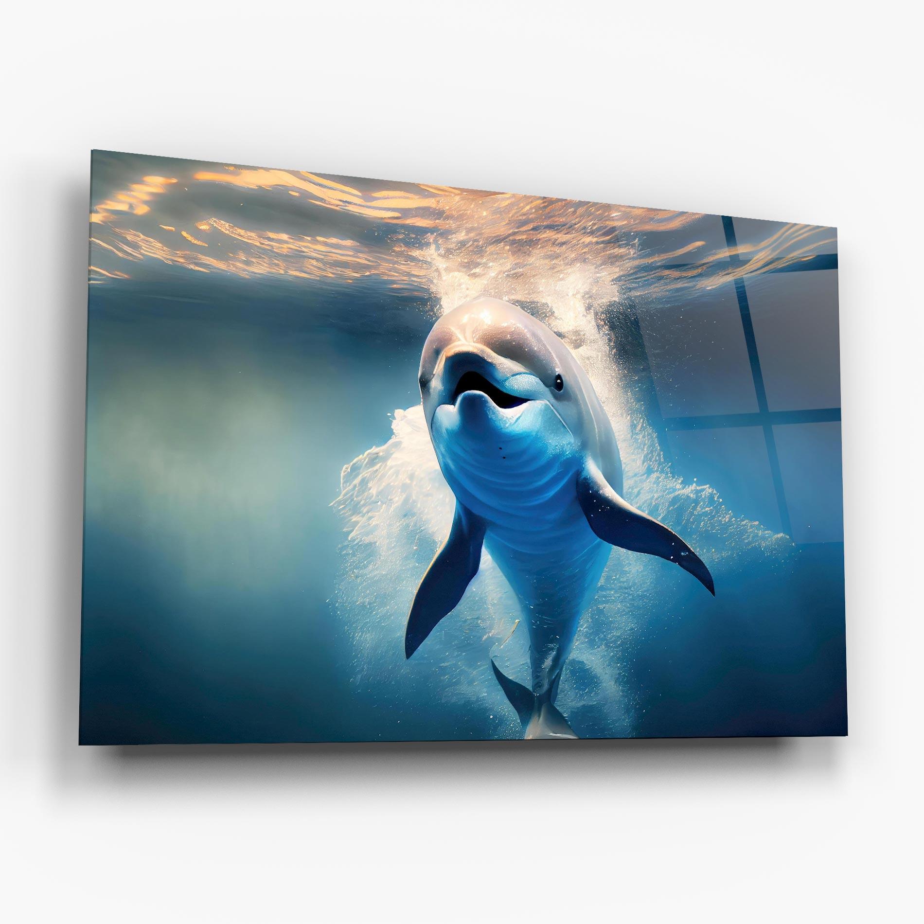 Üvegkép Happy Dolphin mockup 6