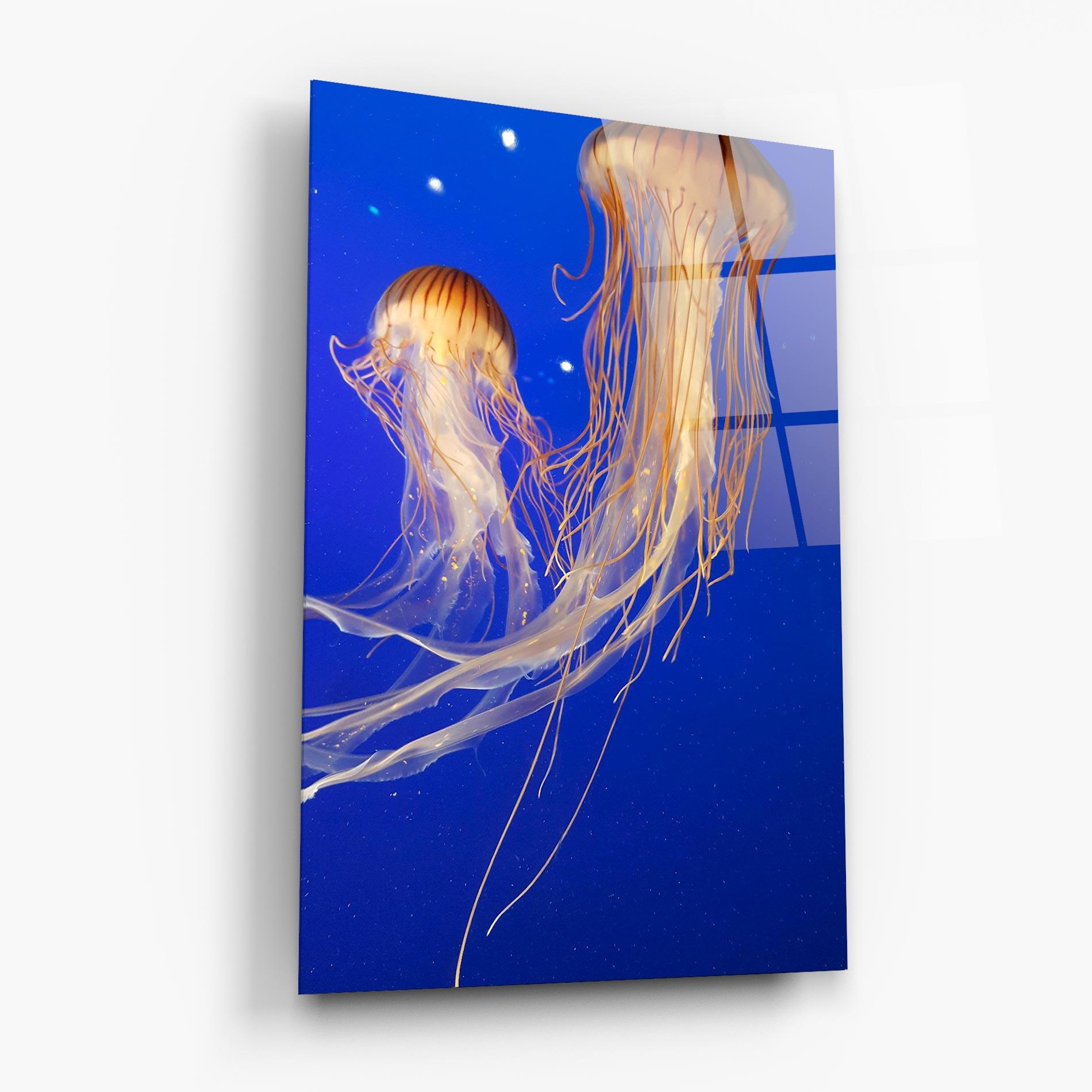 Üvegkép Light Orange Jellyfish mockup 6