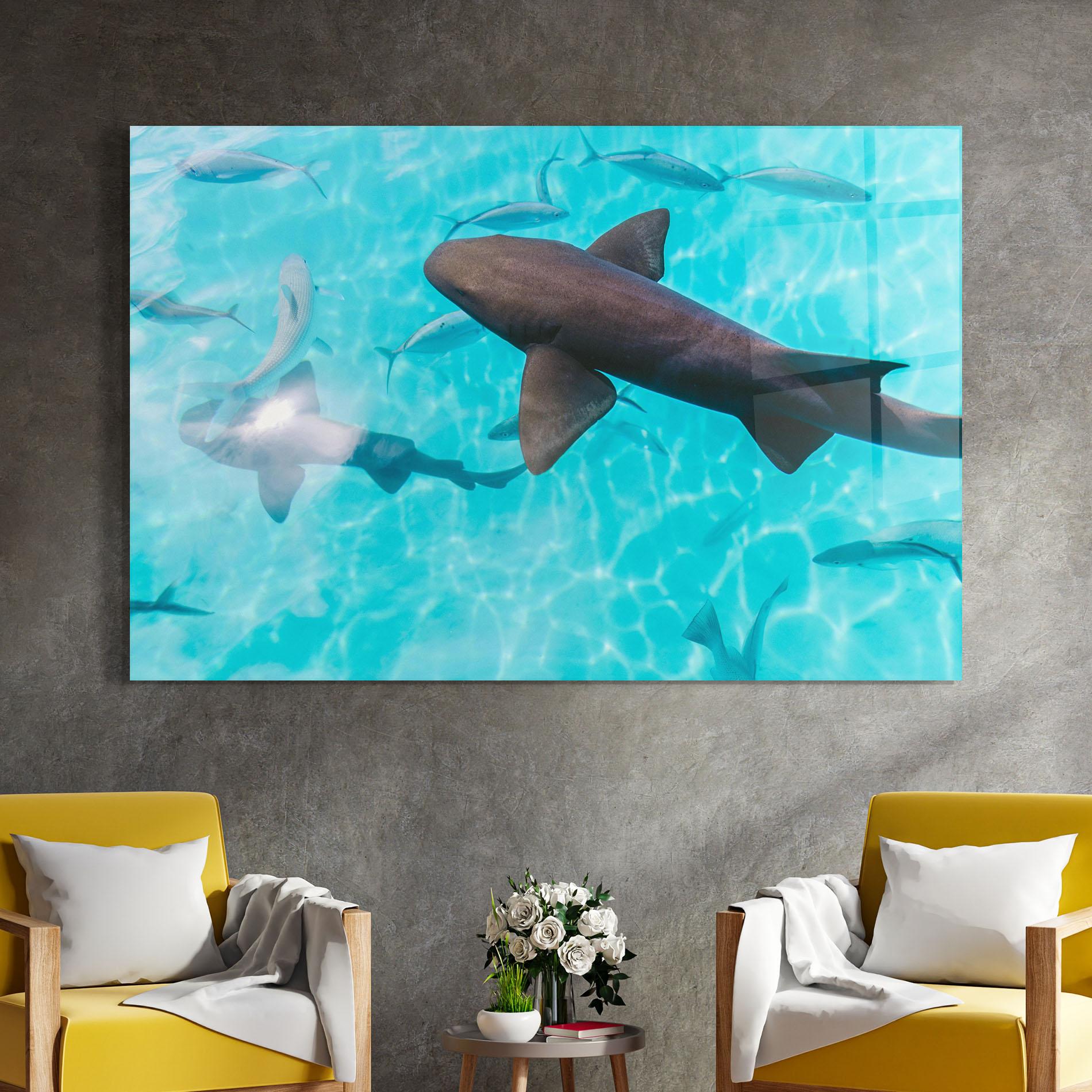 Üvegkép Cute Shark mockup 4